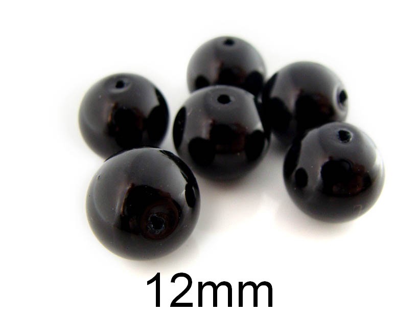 Perle sidefate din sticla 12mm