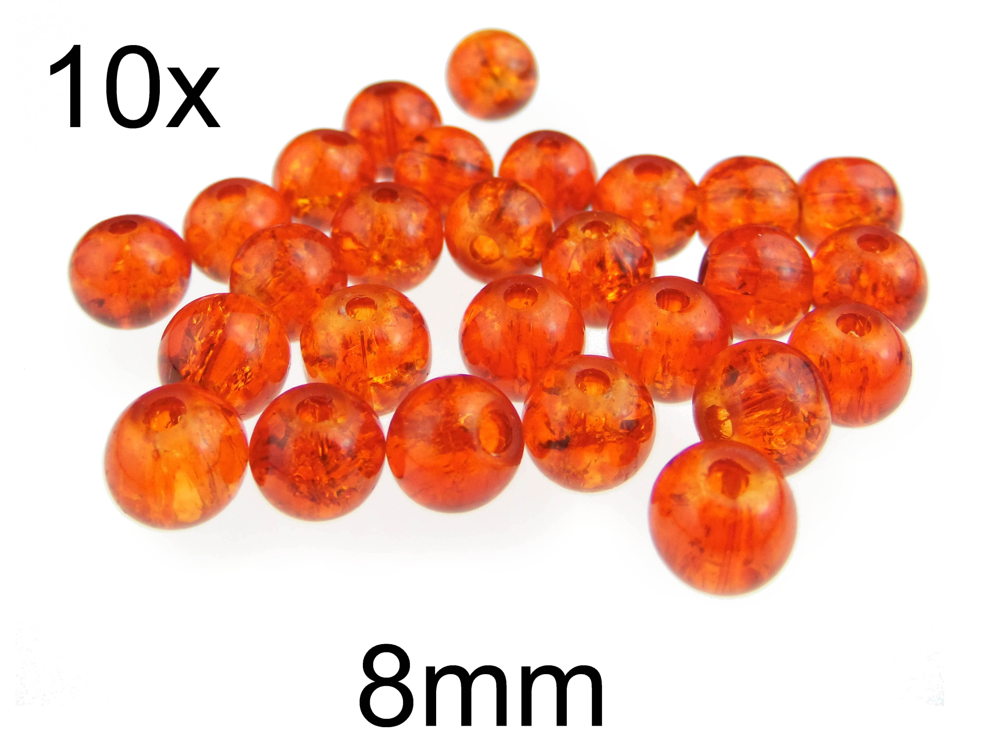 (10b)Margele crackle din sticla 8mm