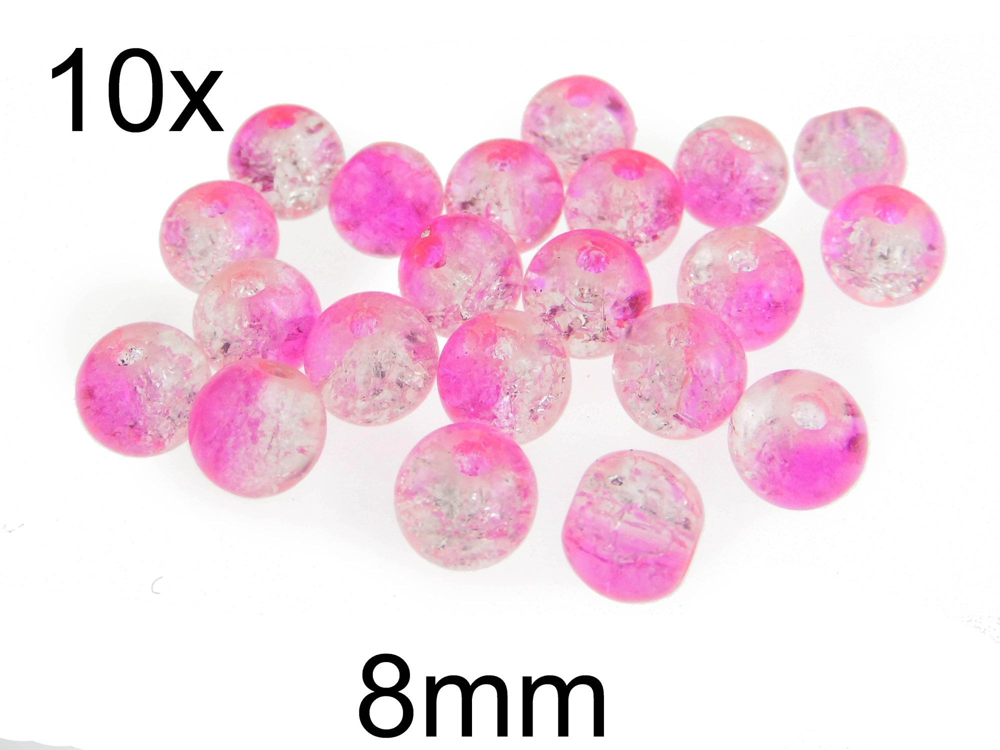 (10b)Margele crackle din sticla 8mm