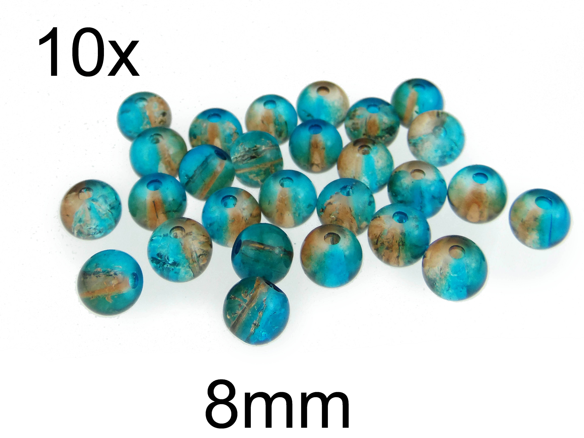 (10b)Margele crackle din sticla 8mm
