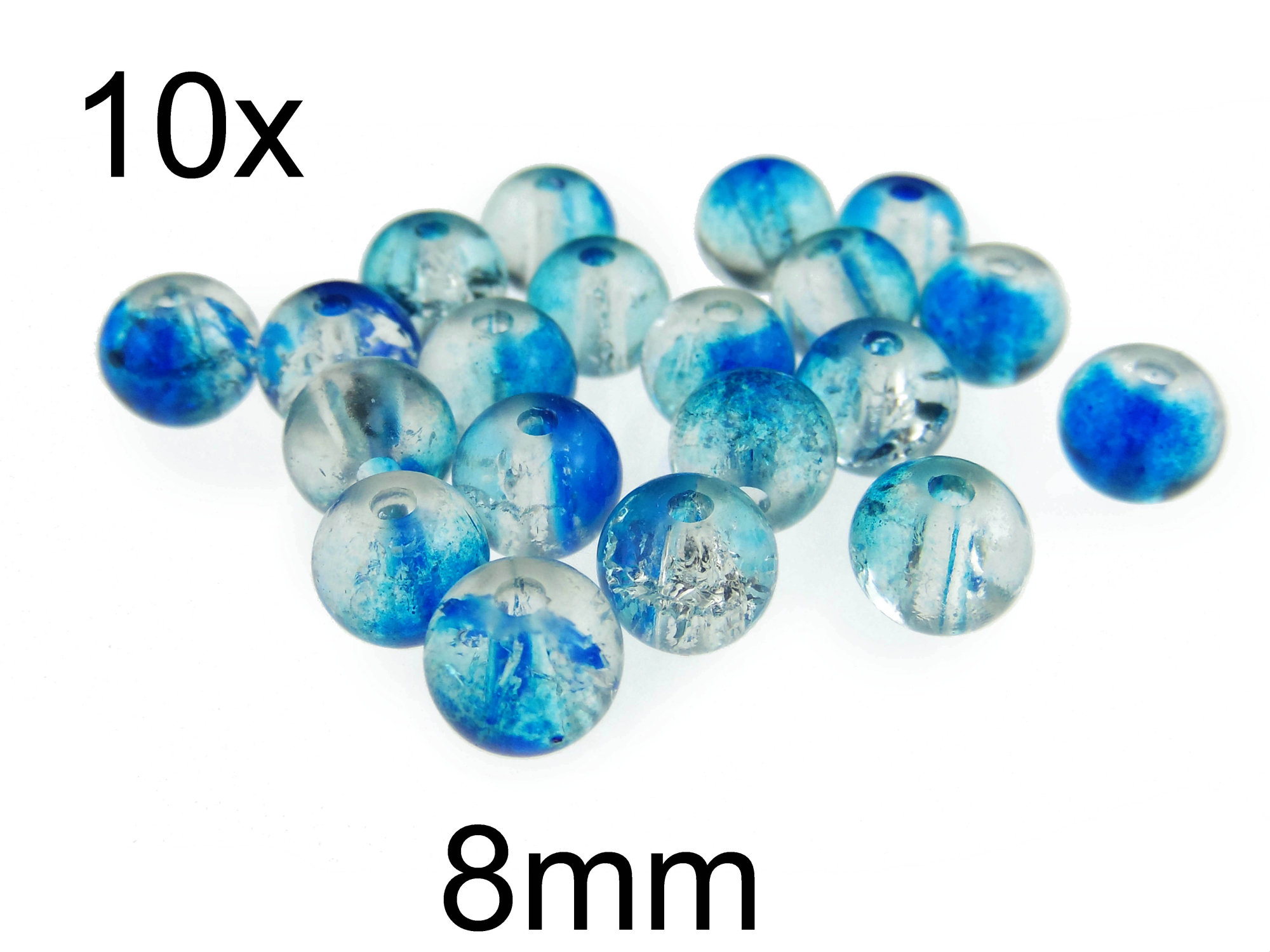 (10b)Margele crackle din sticla 8mm
