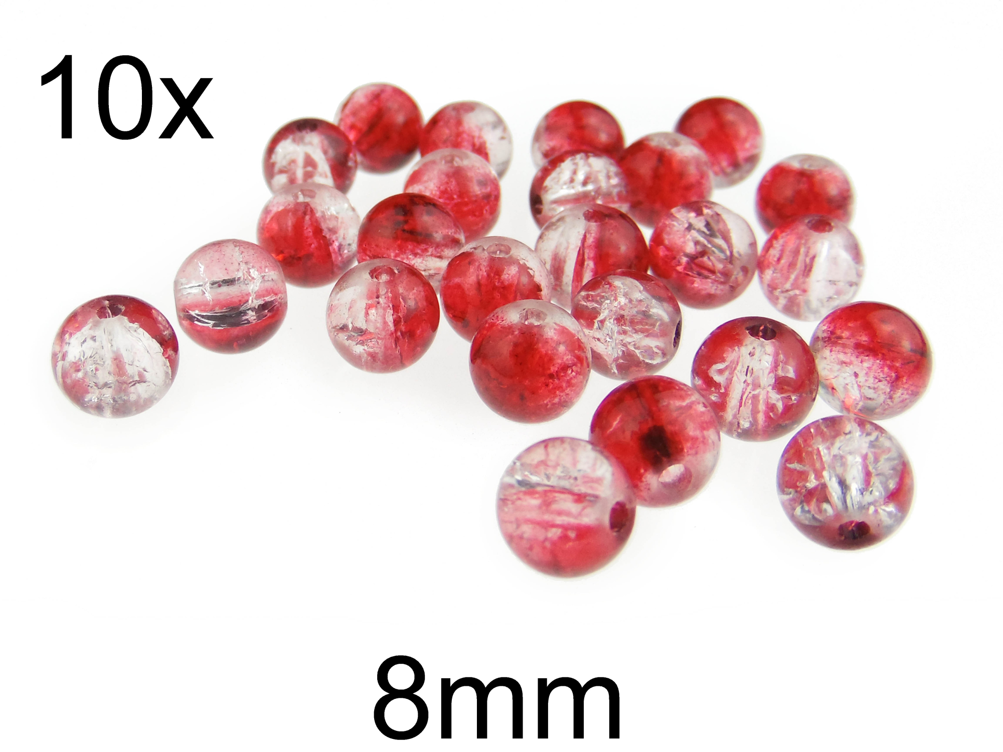 (10b)Margele crackle din sticla 8mm