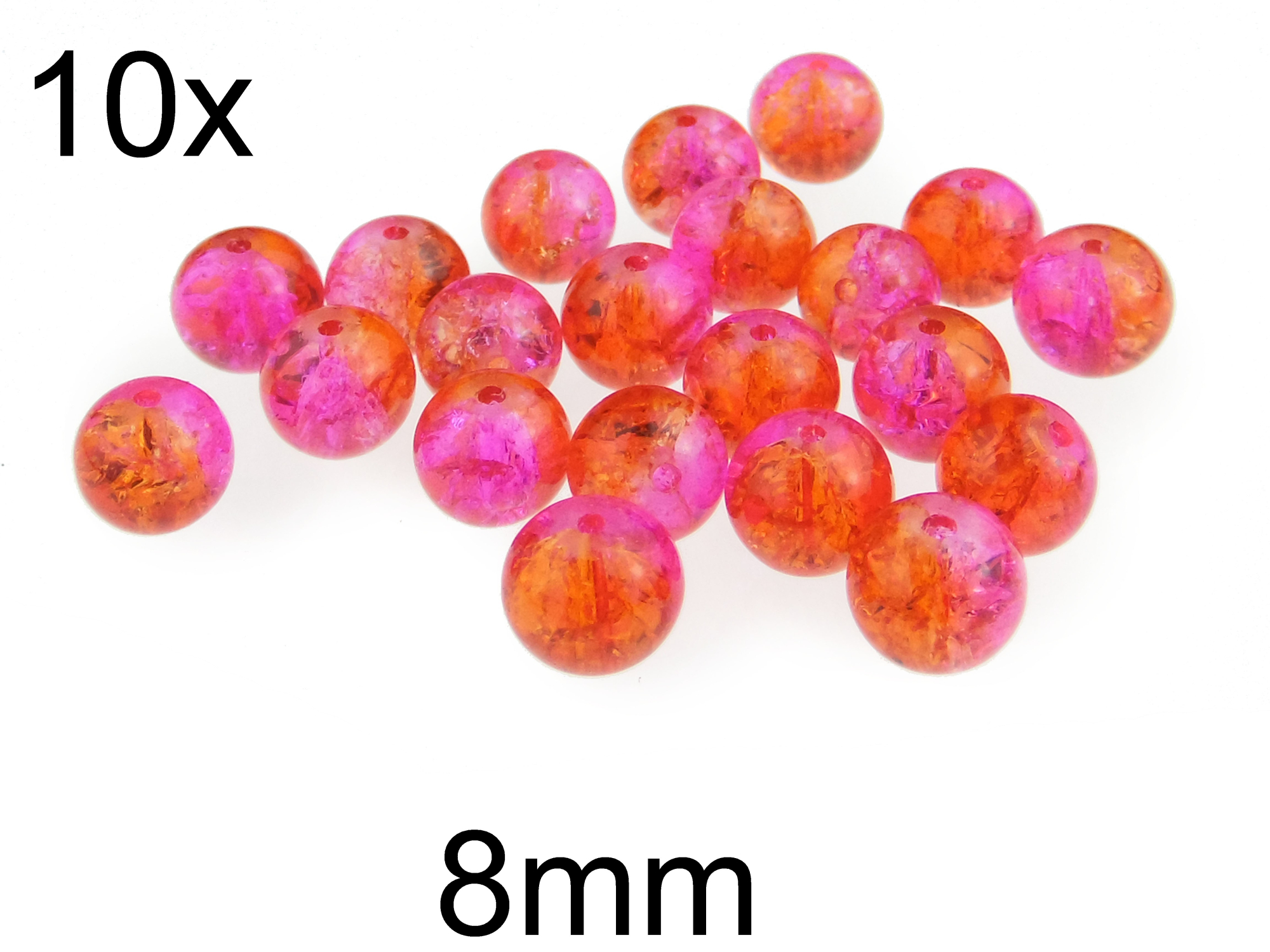 (10b)Margele crackle din sticla 8mm