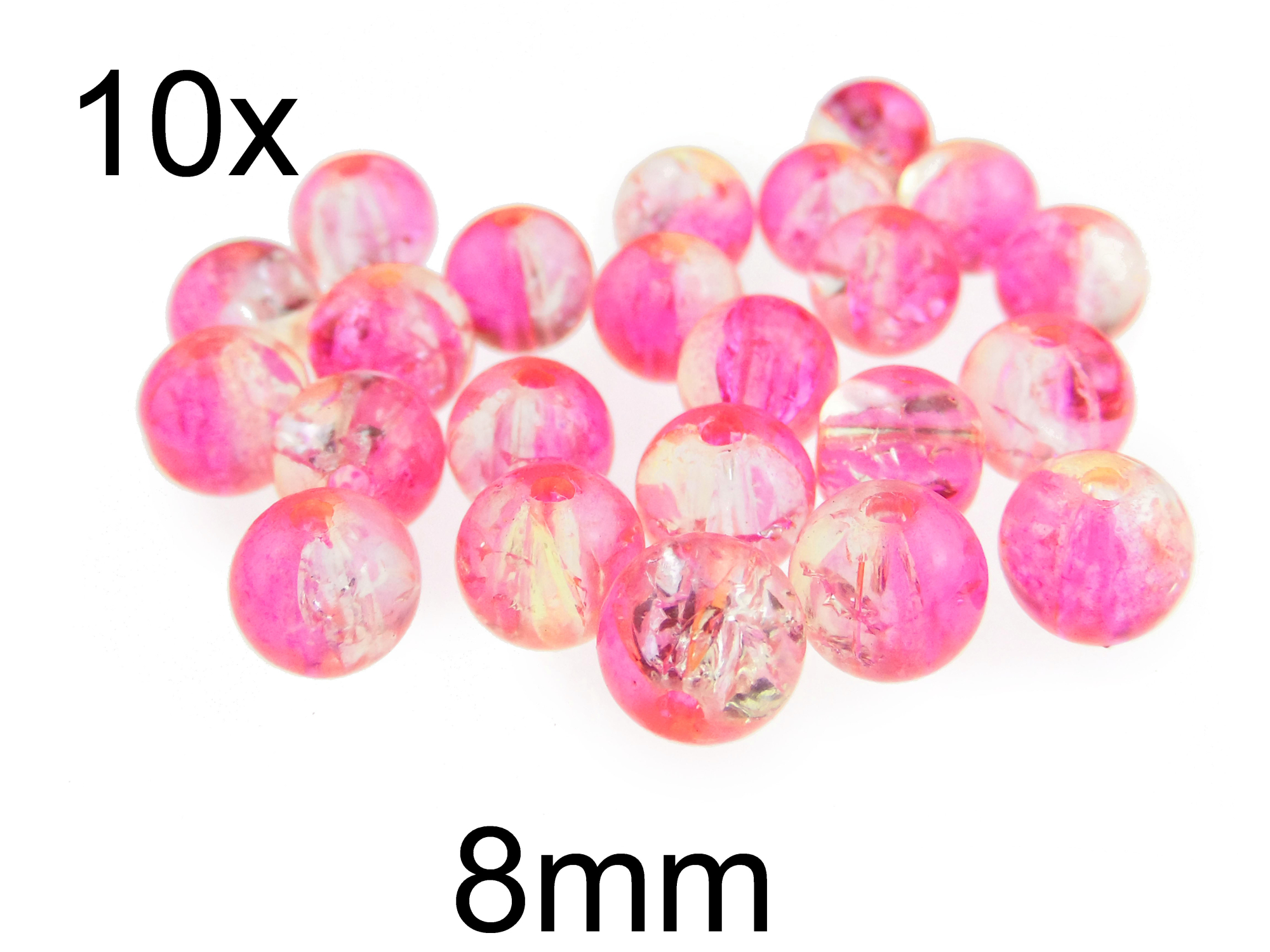 (10b)Margele crackle din sticla 8mm