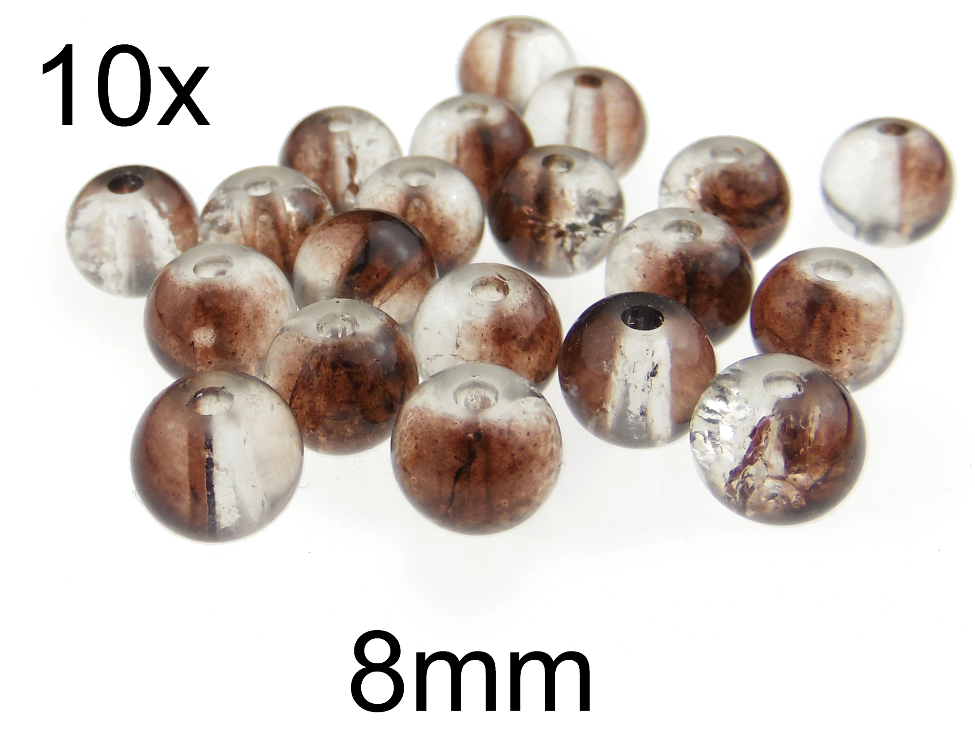 (10b)Margele crackle din sticla 8mm