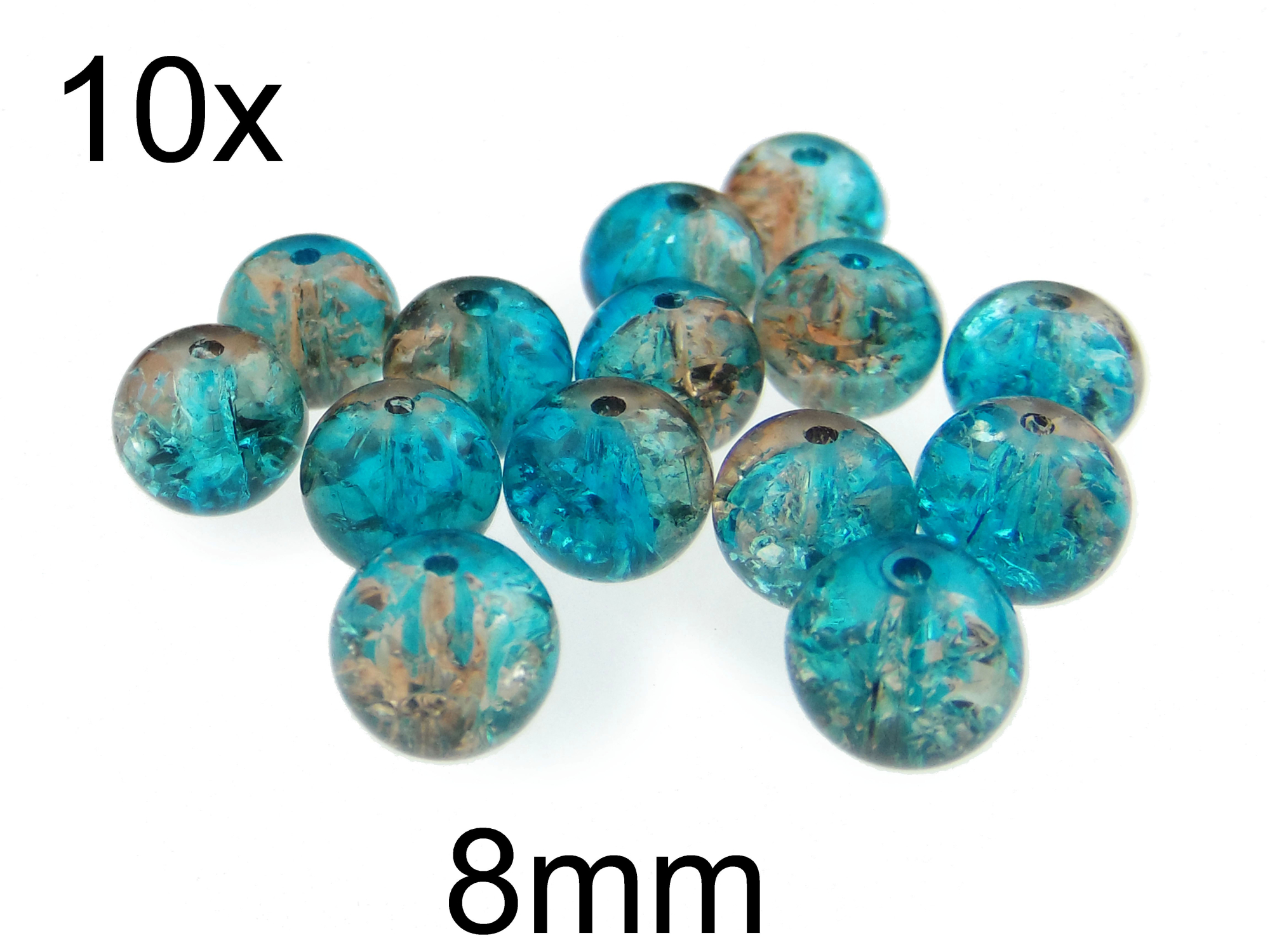 (10b)Margele crackle din sticla 8mm