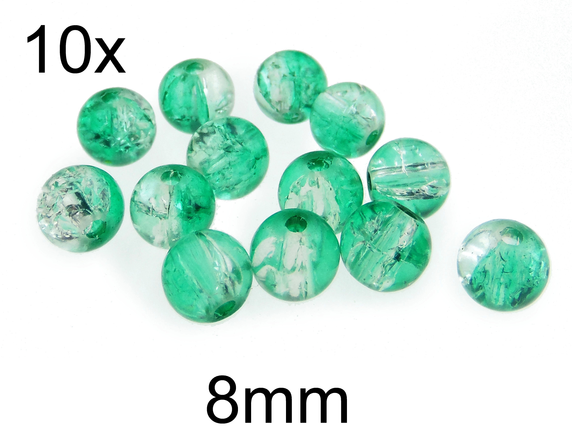 (10b)Margele crackle din sticla 8mm
