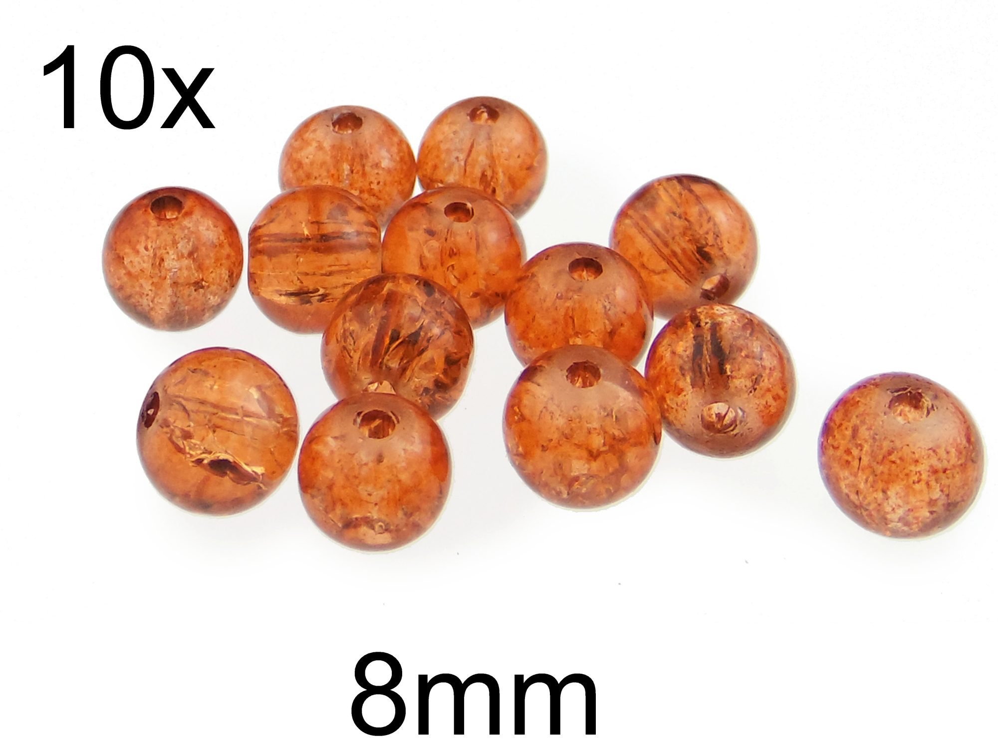 (10b)Margele crackle din sticla 8mm