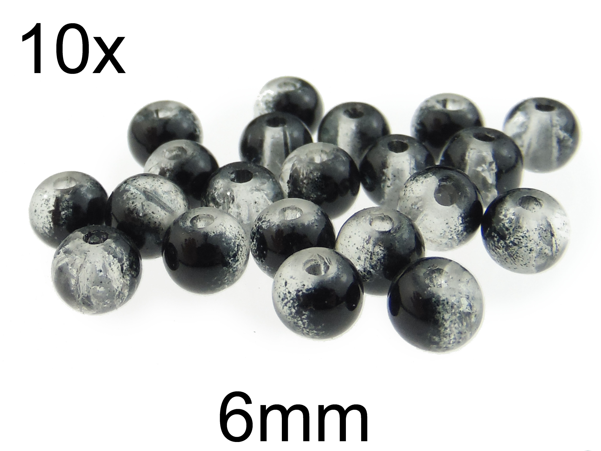 (10b)Margele crackle din sticla 6mm