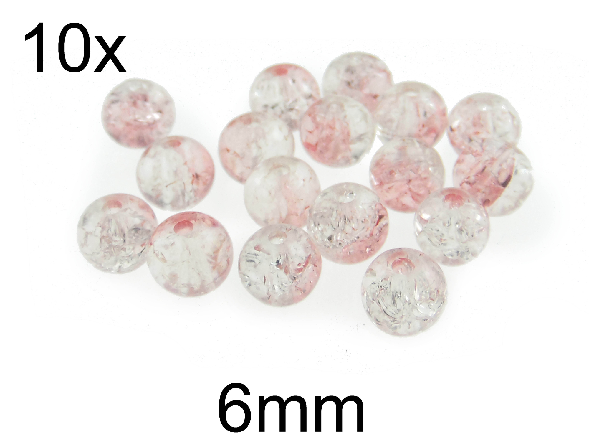 (10b)Margele crackle din sticla 6mm