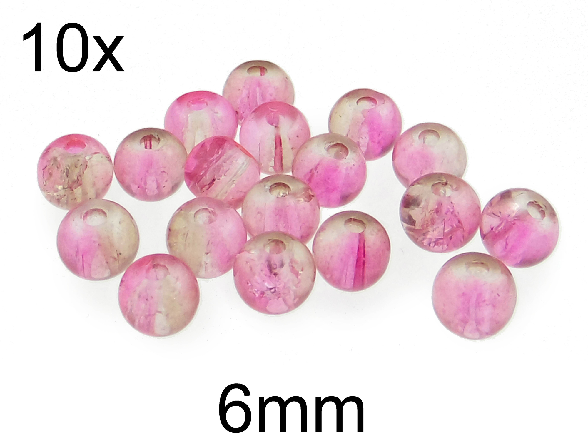 (10b)Margele crackle din sticla 6mm