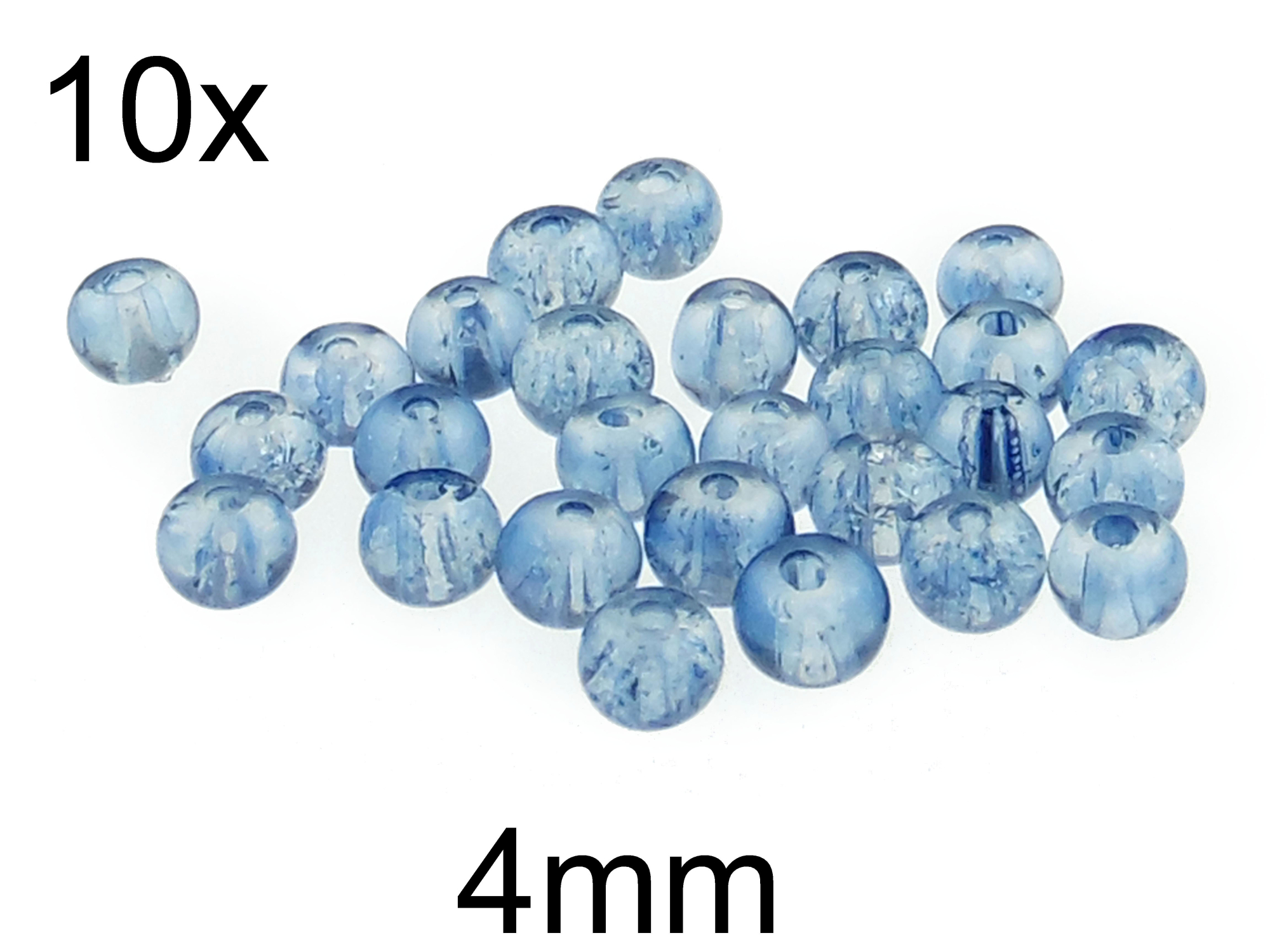 (10b)Margele crackle din sticla 4mm