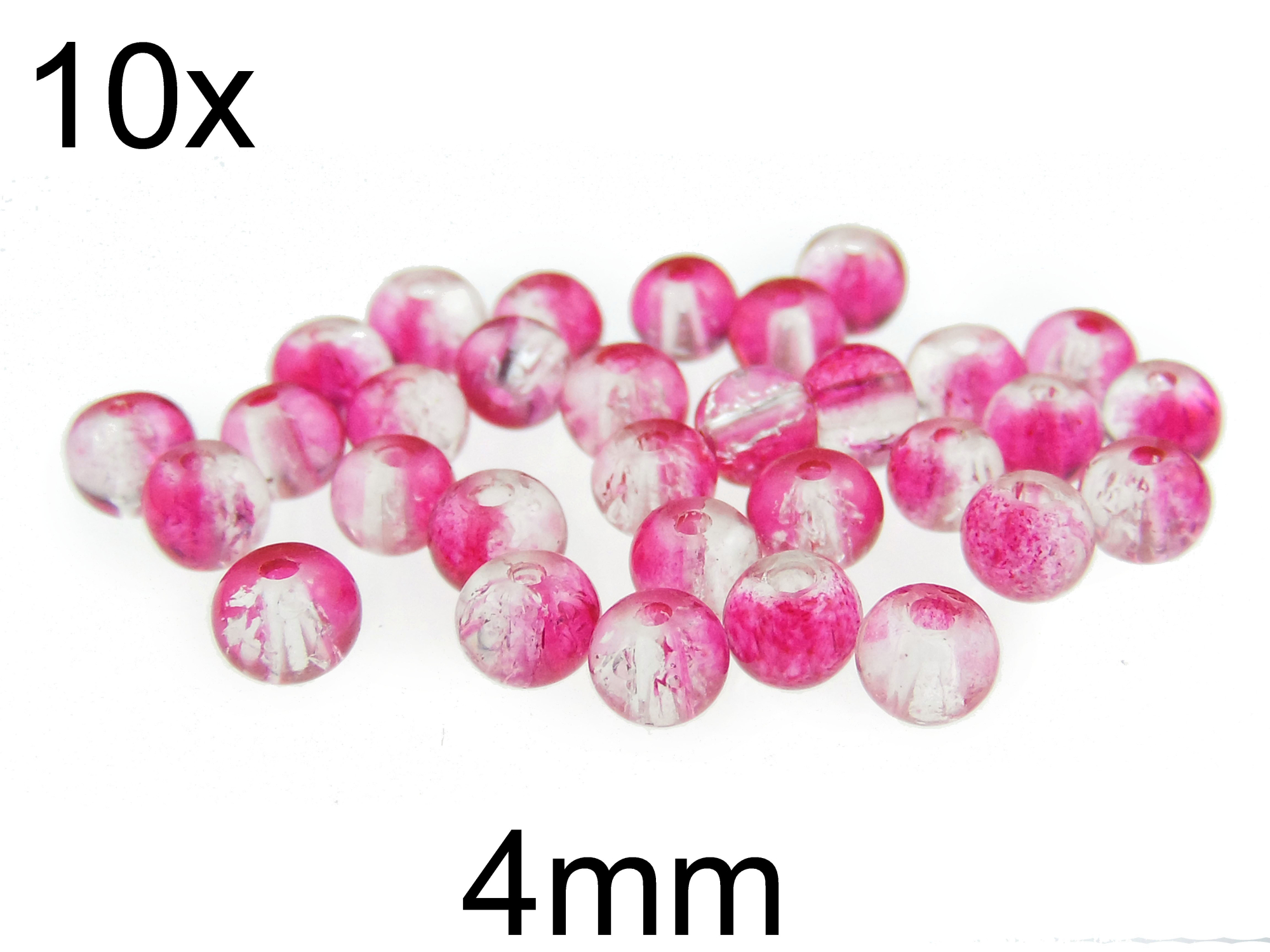 (10b)Margele crackle din sticla 4mm