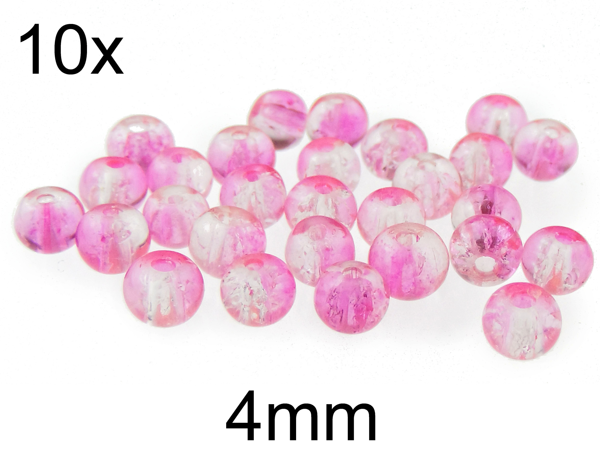 (10b)Margele crackle din sticla 4mm