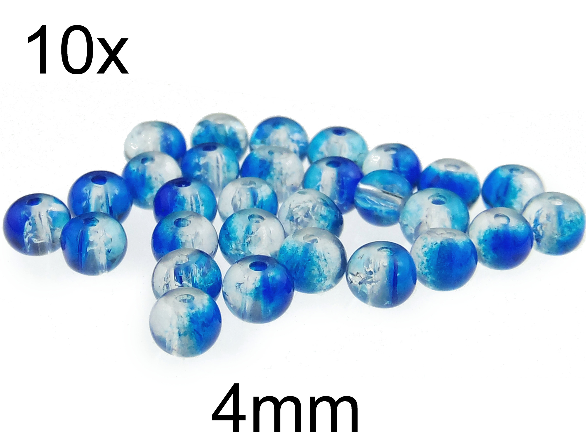 (10b)Margele crackle din sticla 4mm