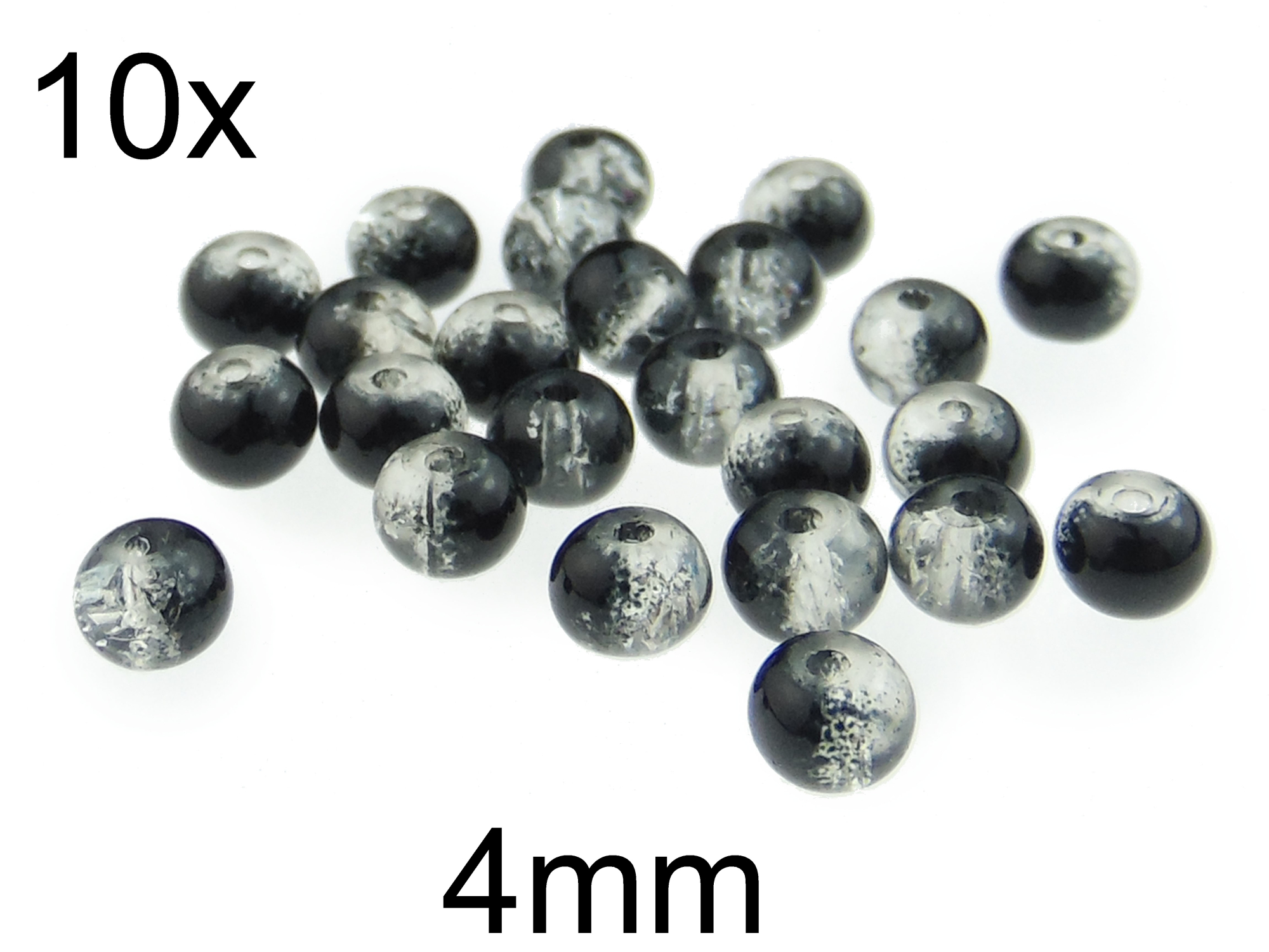 (10b)Margele crackle din sticla 4mm