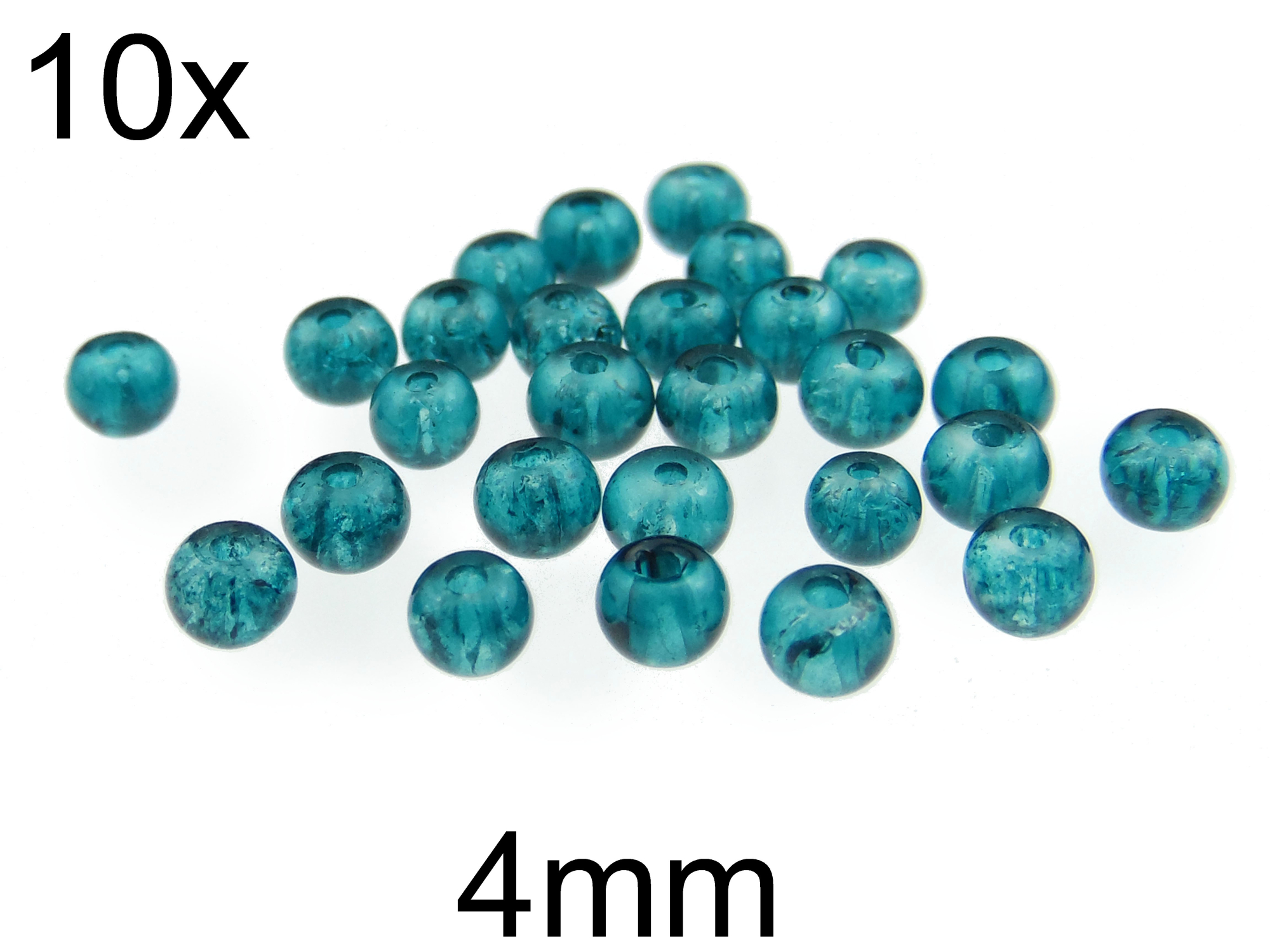 (10b)Margele crackle din sticla 4mm