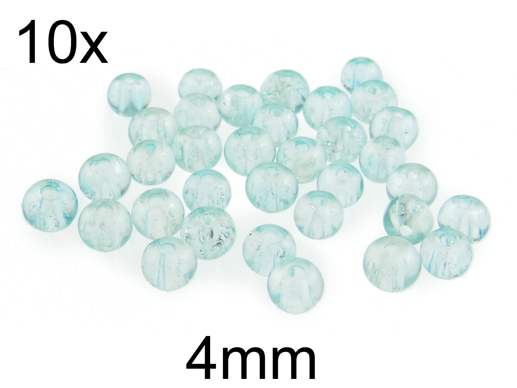 (10b)Margele crackle din sticla 4mm