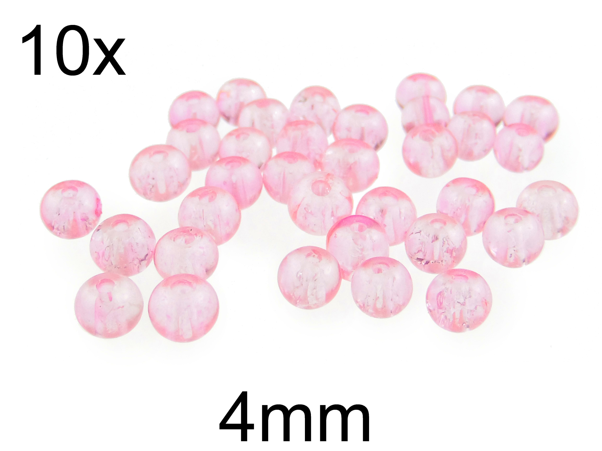 (10b)Margele crackle din sticla 4mm