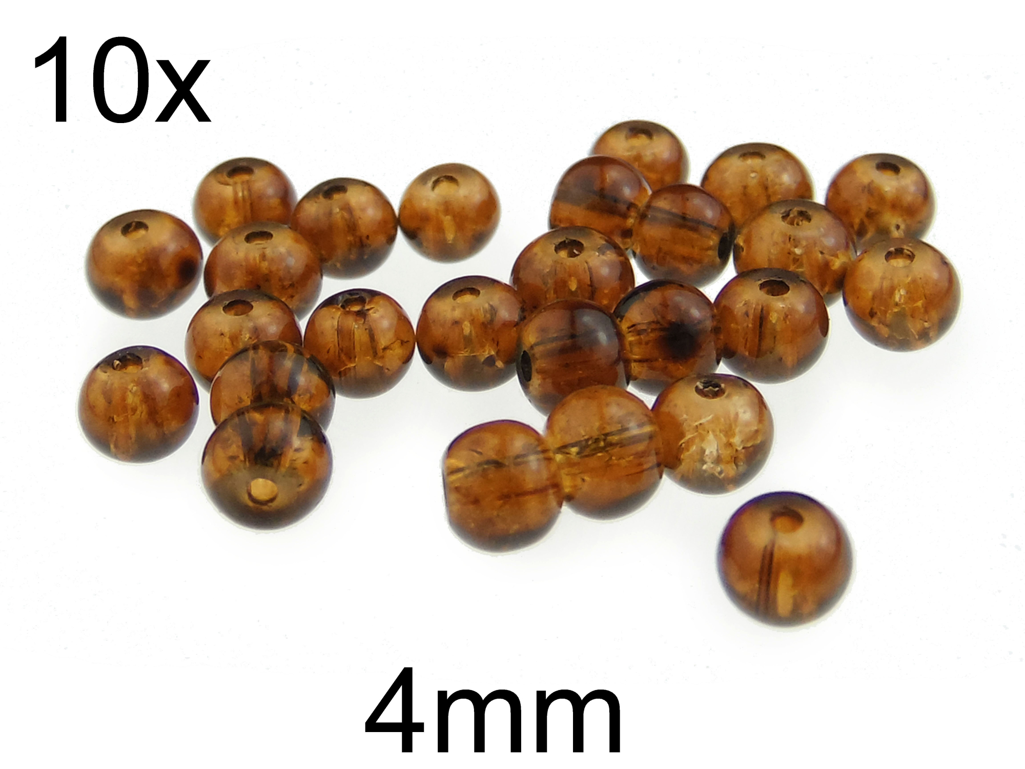 (10b)Margele crackle din sticla 4mm