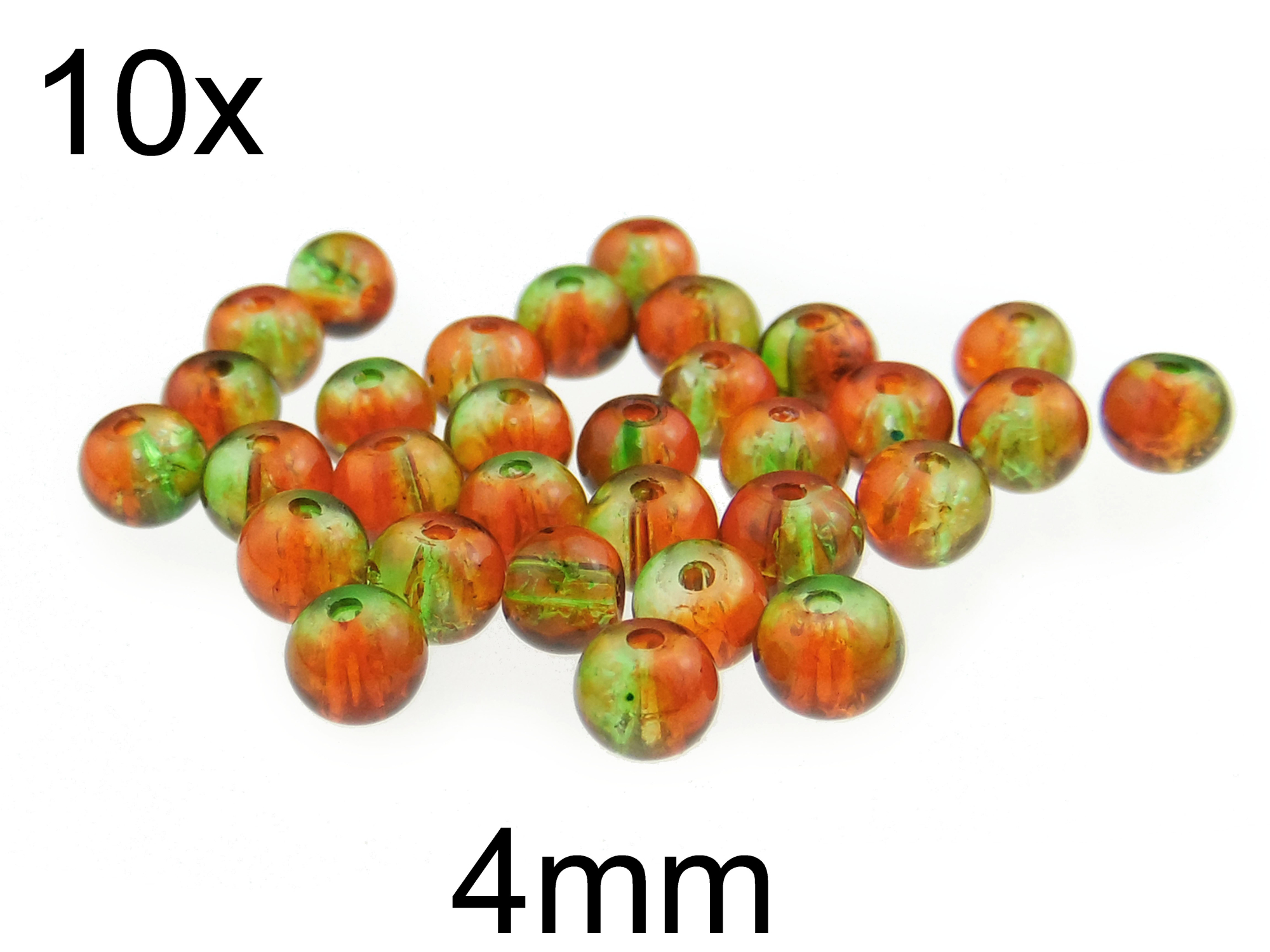 (10b)Margele crackle din sticla 4mm