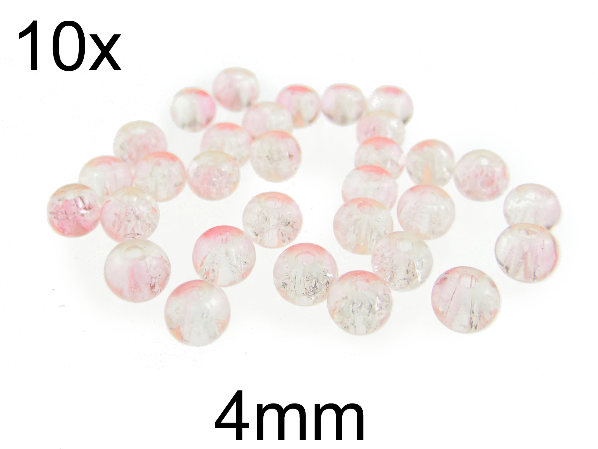 (10b)Margele crackle din sticla 4mm