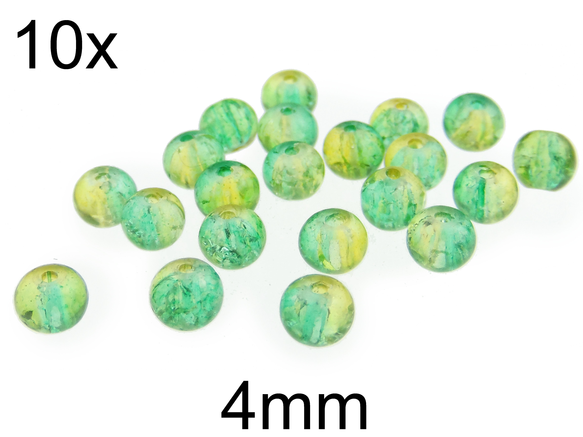 (10b)Margele crackle din sticla 4mm