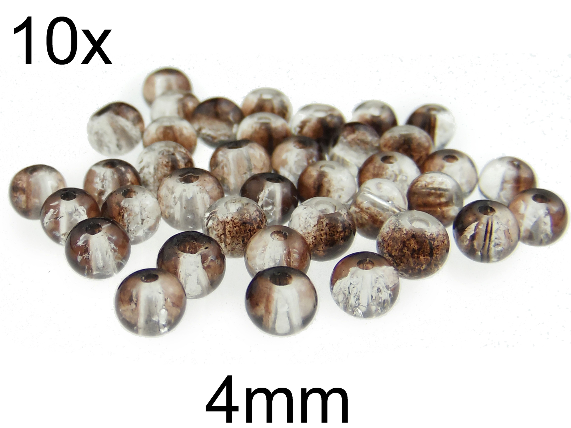 (10b)Margele crackle din sticla 4mm