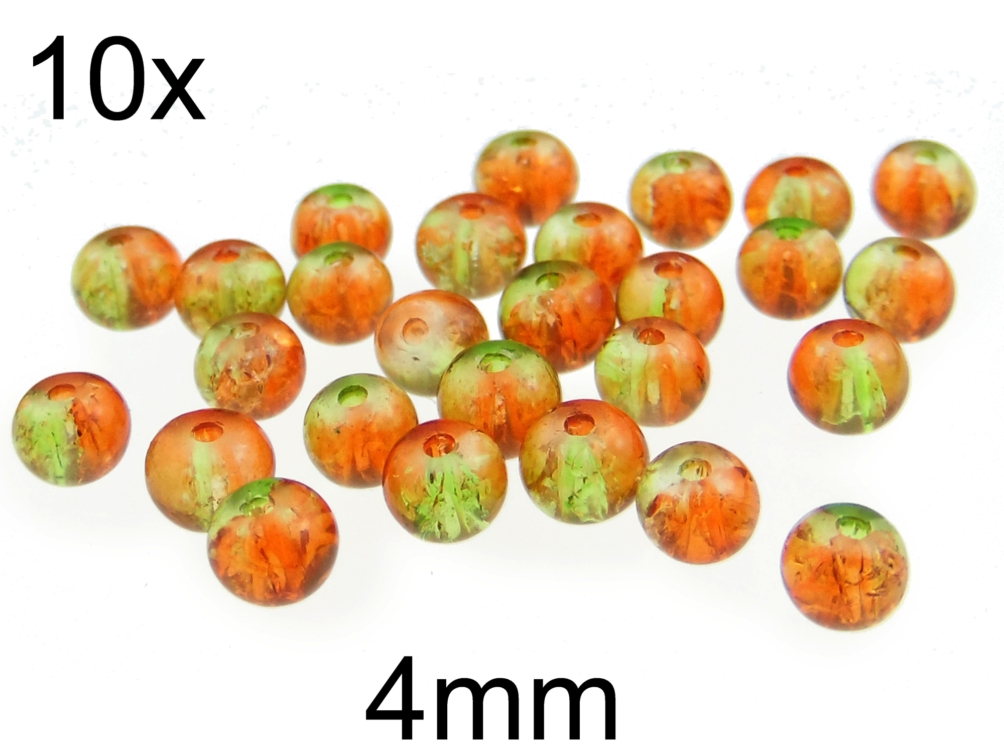 (10b)Margele crackle din sticla 4mm