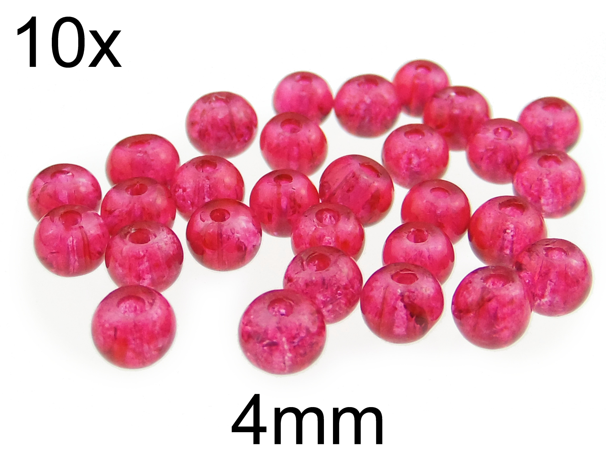 (10b)Margele crackle din sticla 4mm