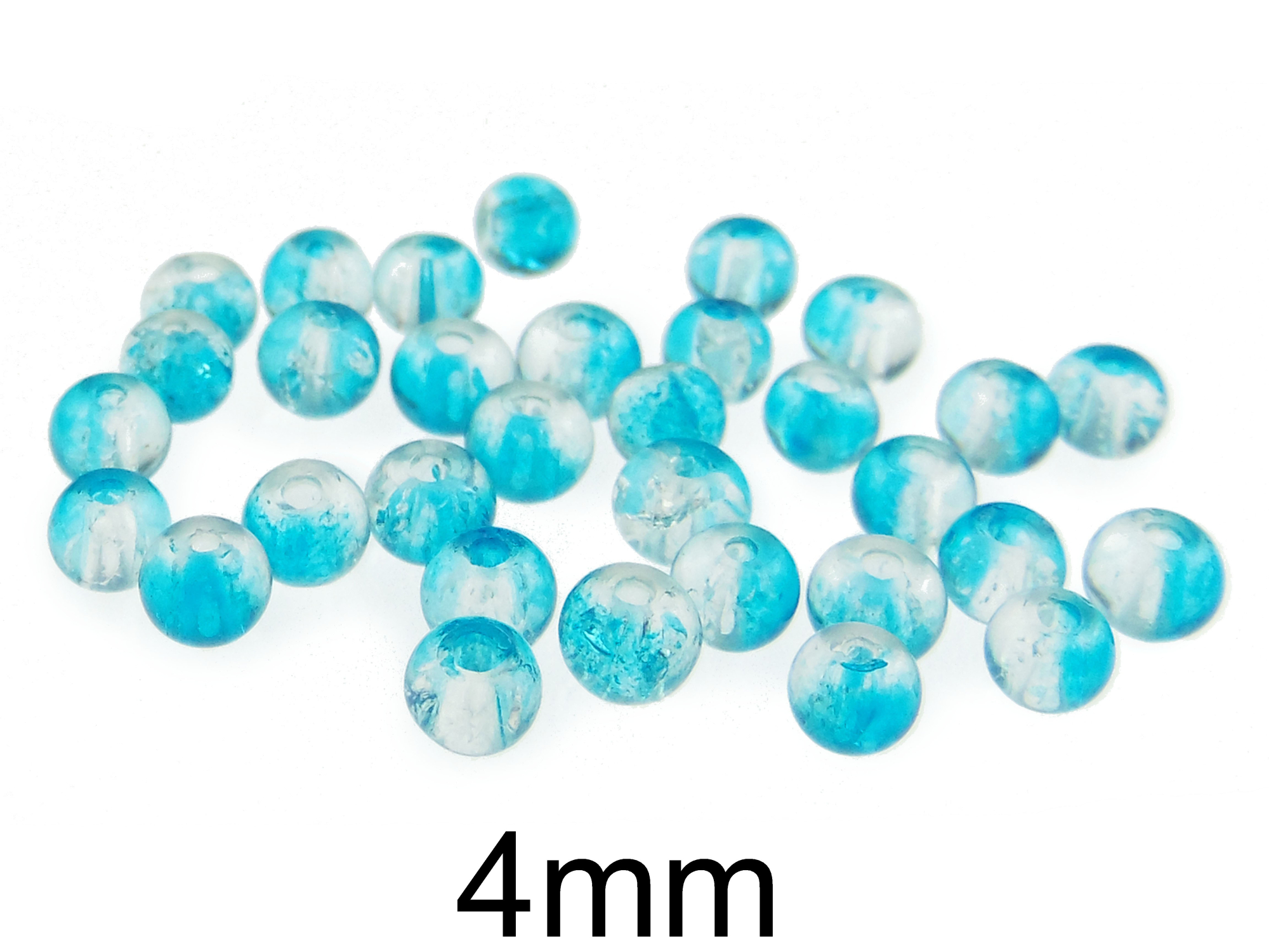 (10b)Margele crackle din sticla 4mm