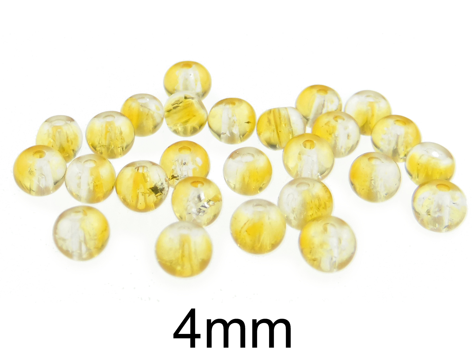 (10b)Margele crackle din sticla 4mm