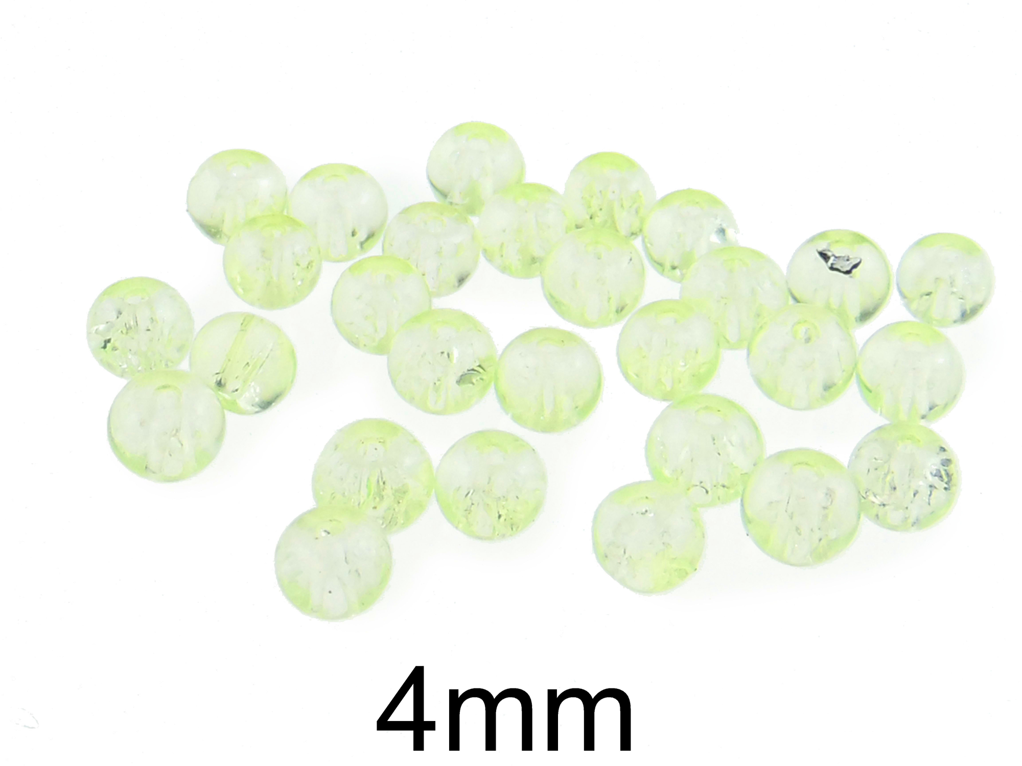 (10b)Margele crackle din sticla 4mm