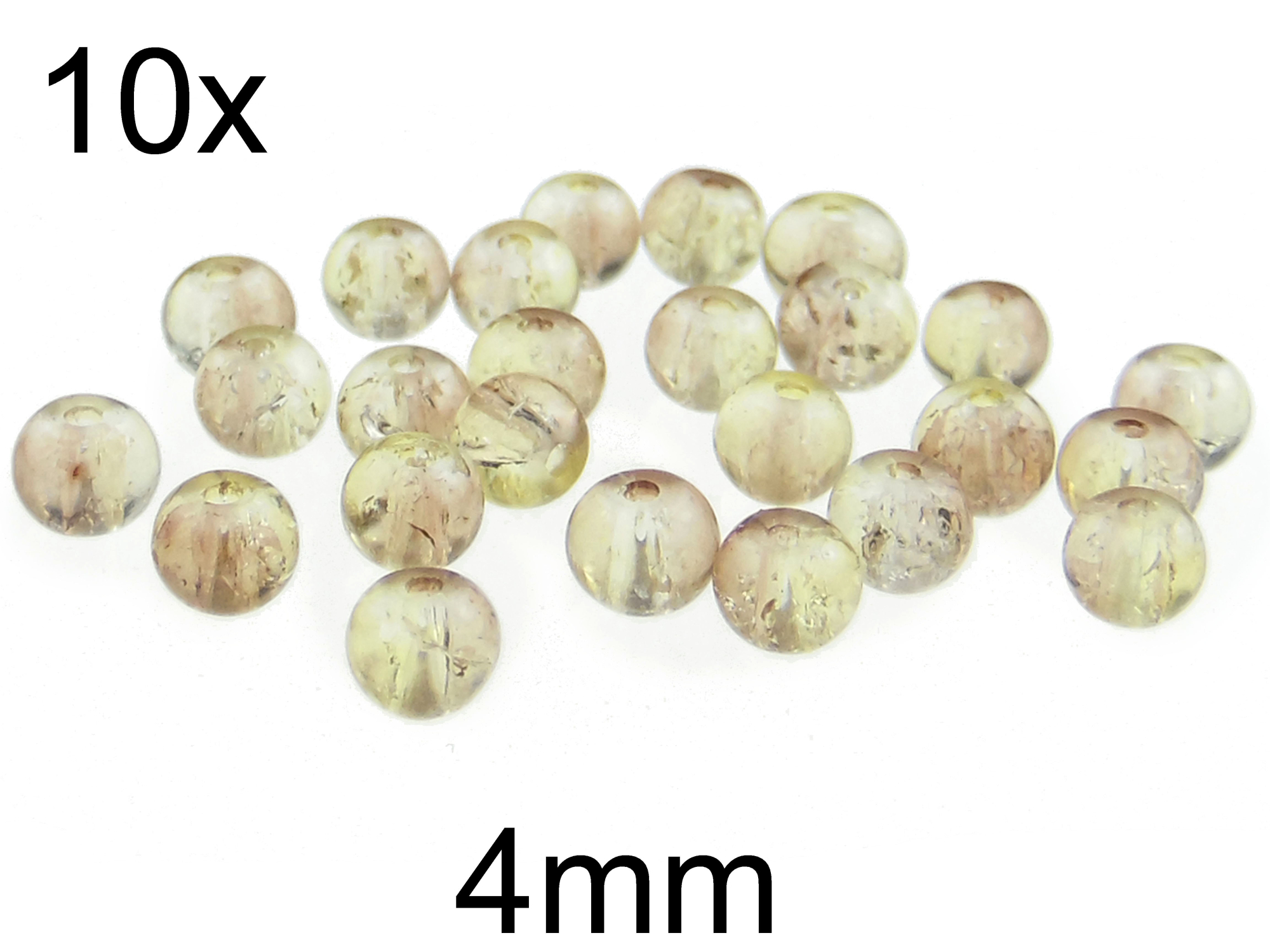 (10b)Margele crackle din sticla 4mm