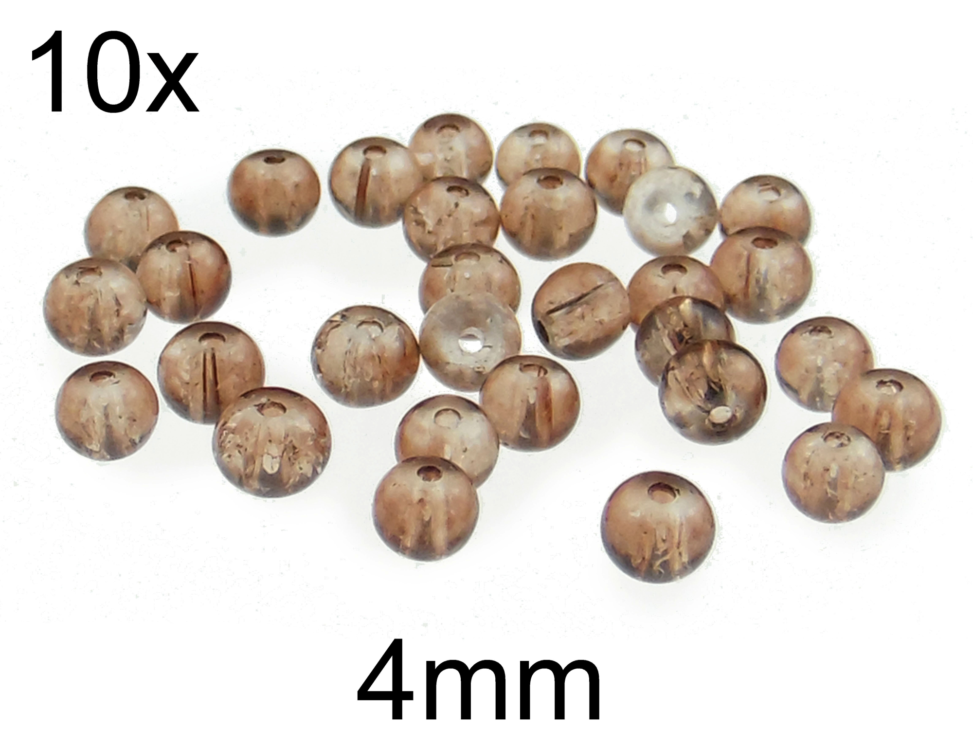 (10b)Margele crackle din sticla 4mm