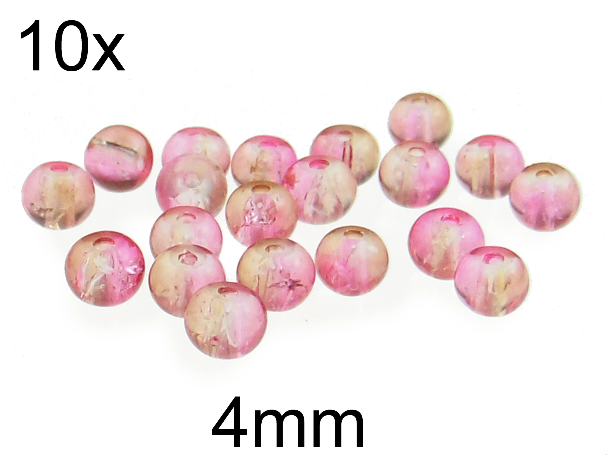 (10b)Margele crackle din sticla 4mm