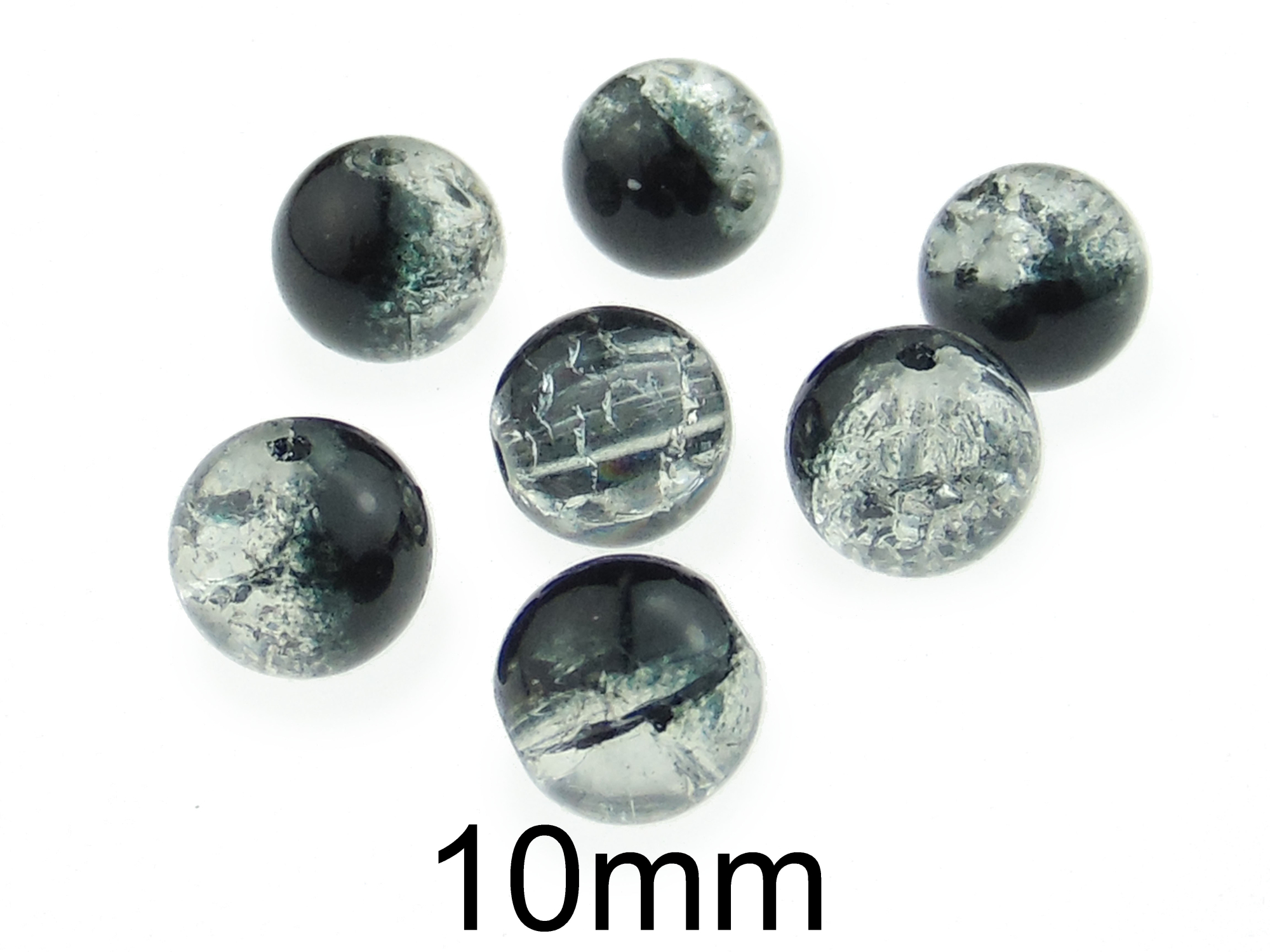 Margele crackle din sticla 10mm