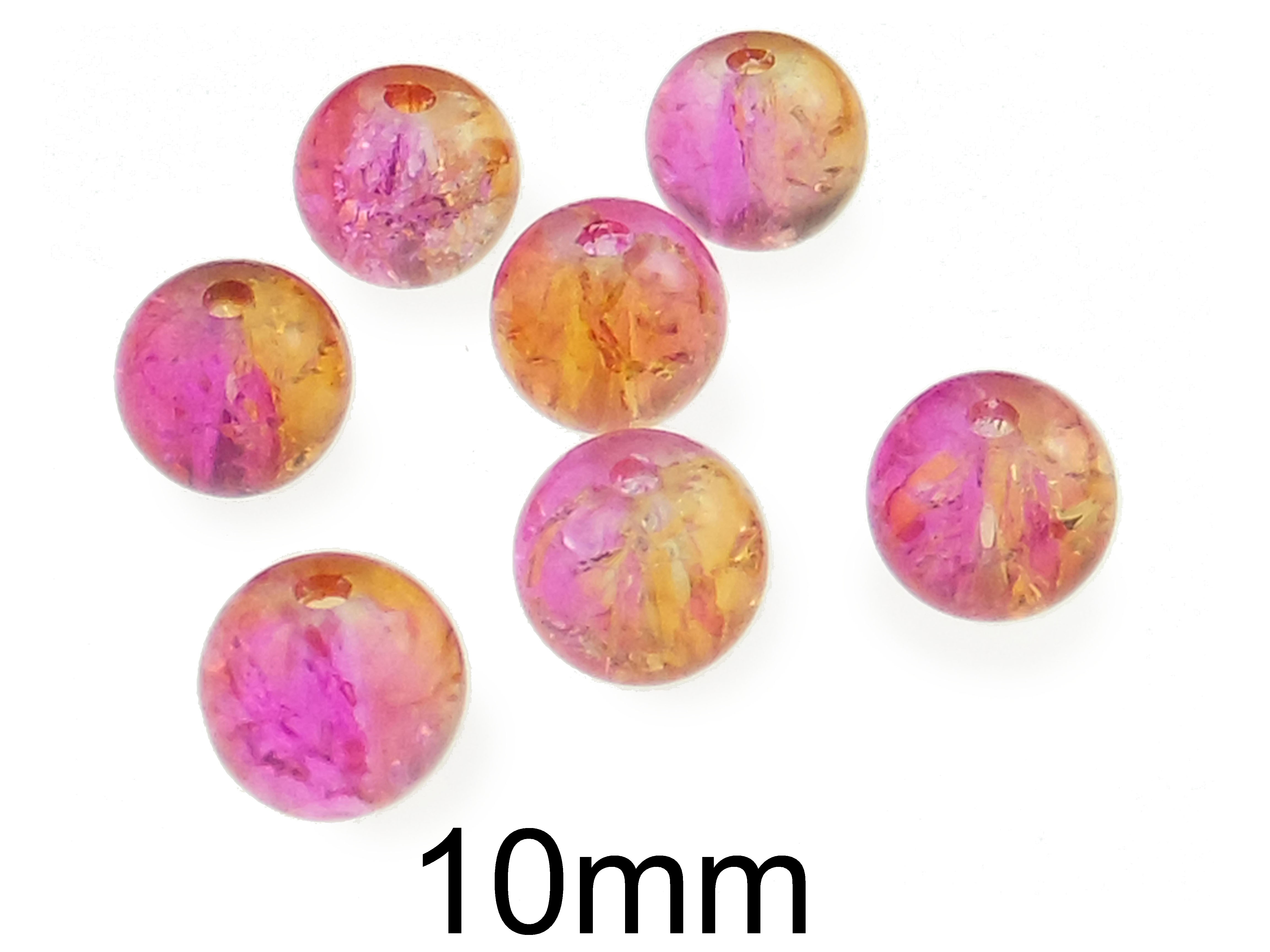 Margele crackle din sticla 10mm