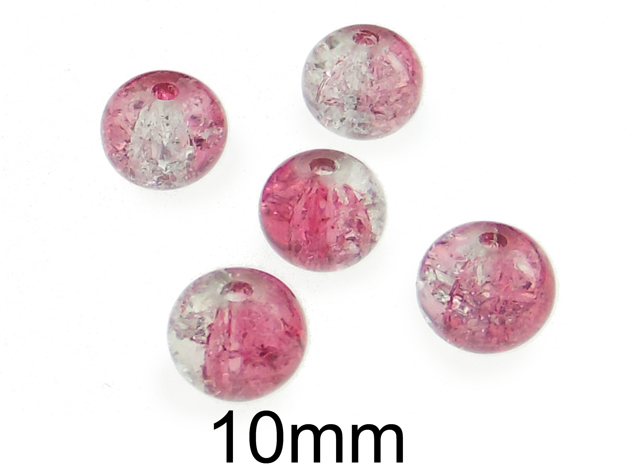 Margele crackle din sticla 10mm