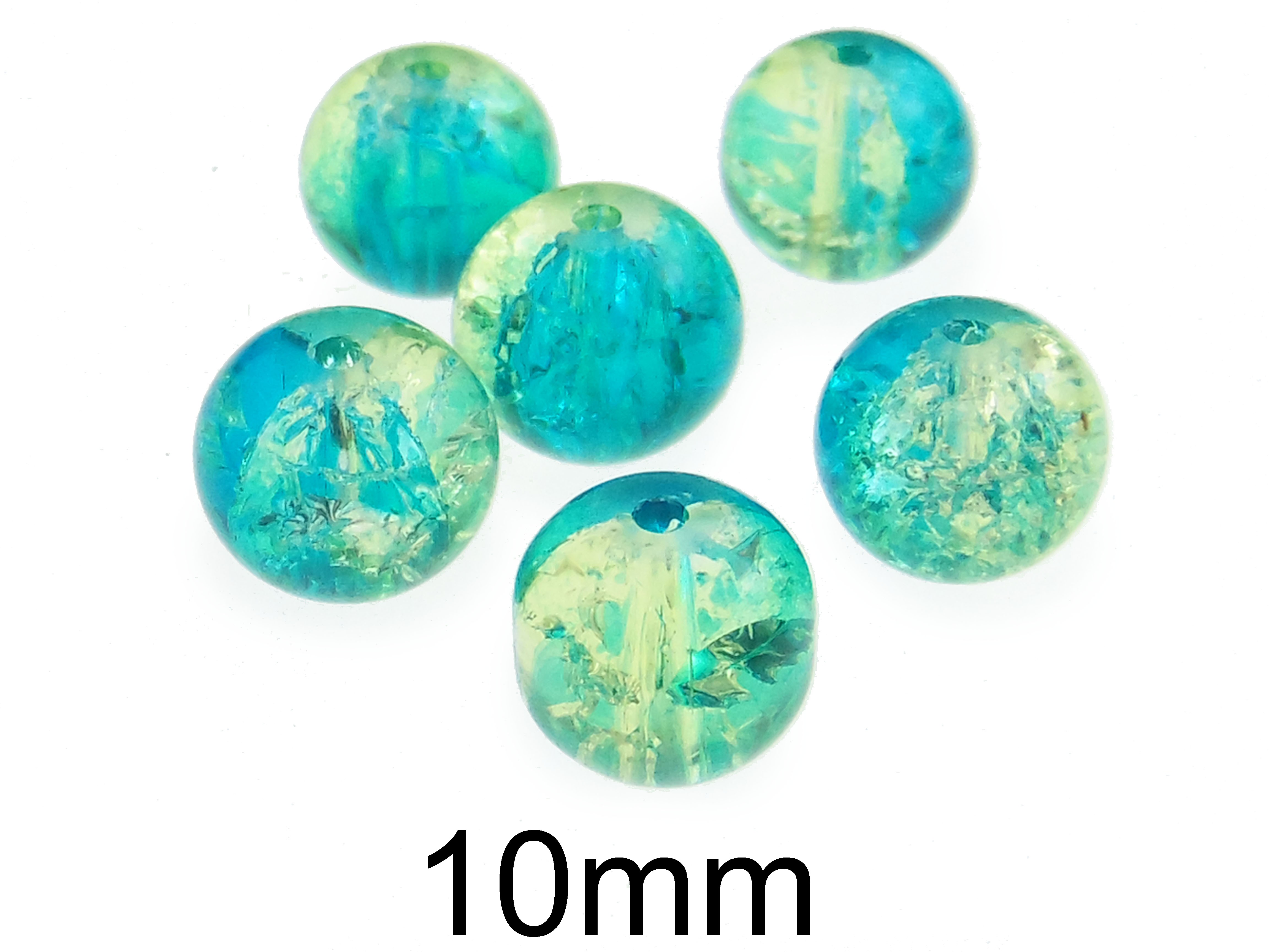 Margele crackle din sticla 10mm