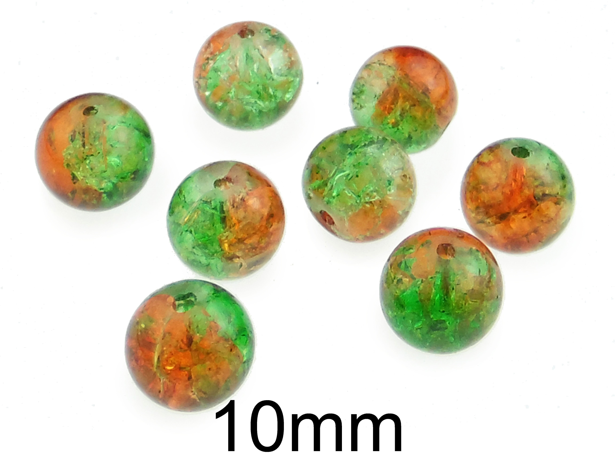 Margele crackle din sticla 10mm