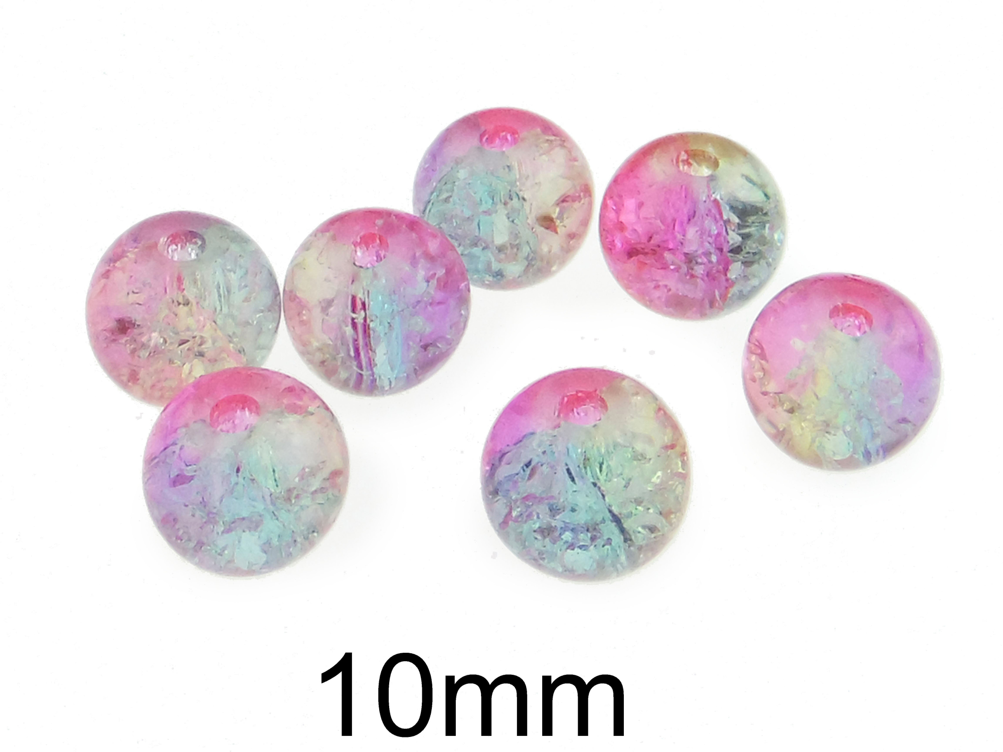 Margele crackle din sticla 10mm