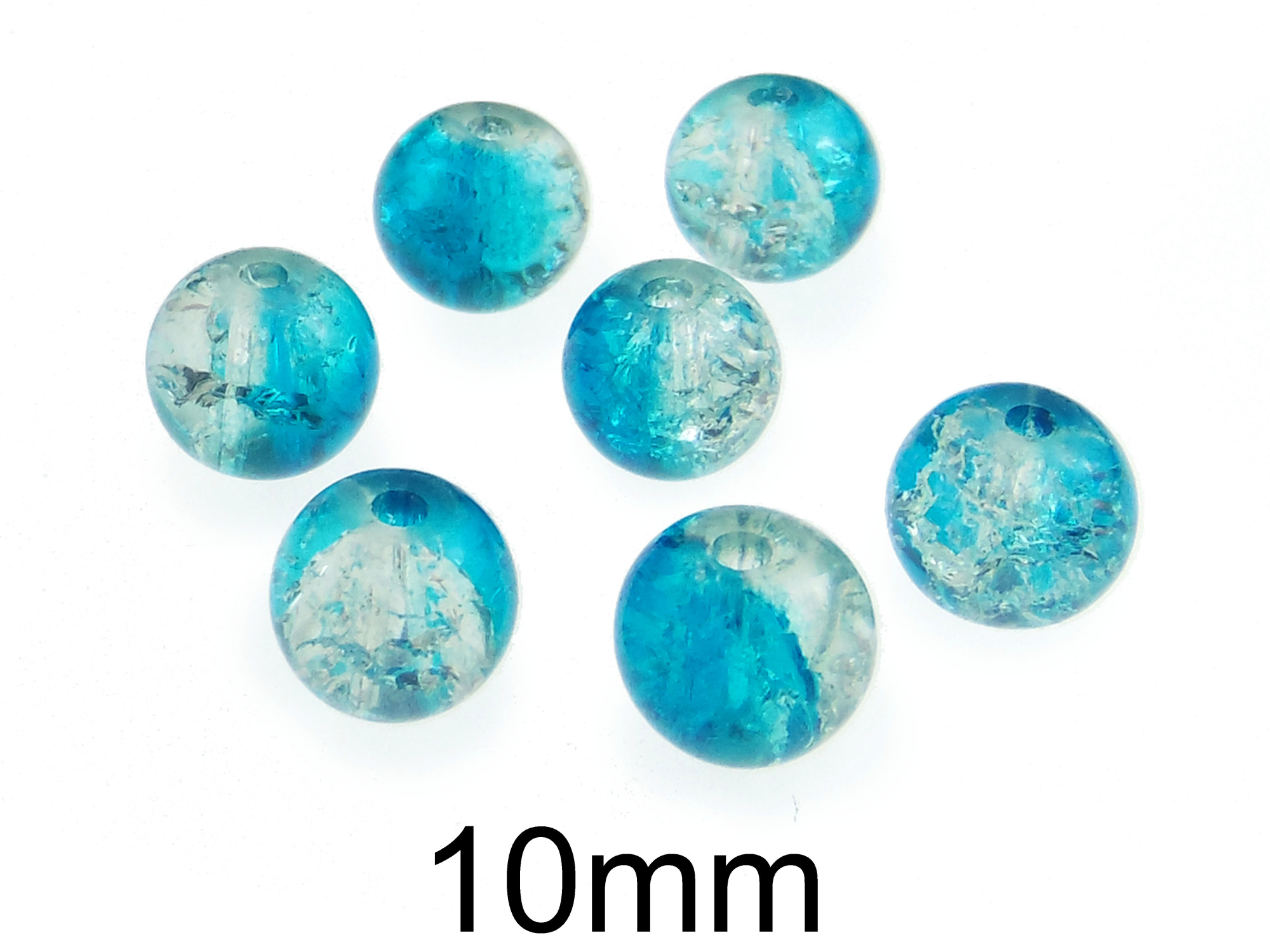 Margele crackle din sticla 10mm