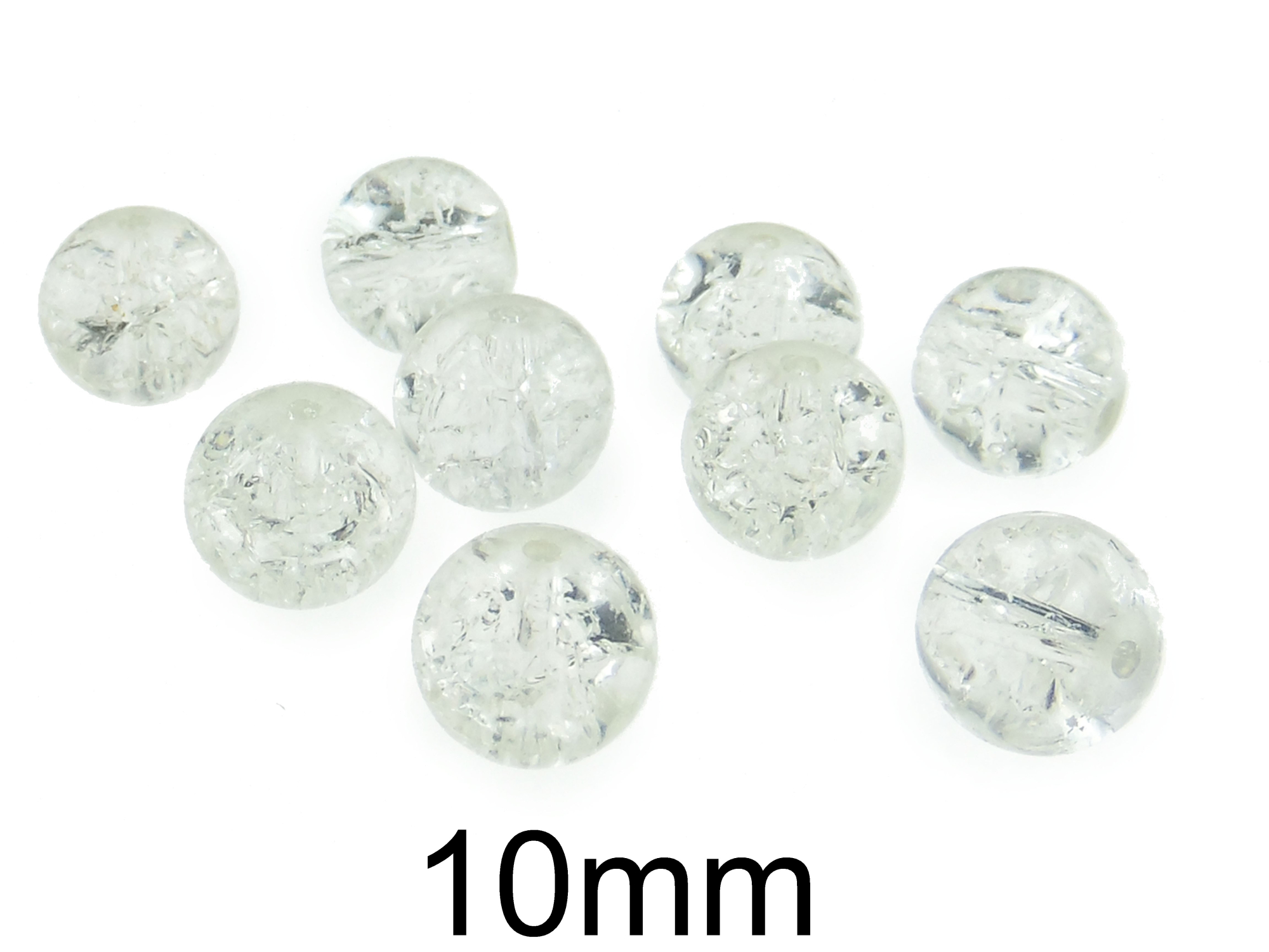 Margele crackle din sticla 10mm