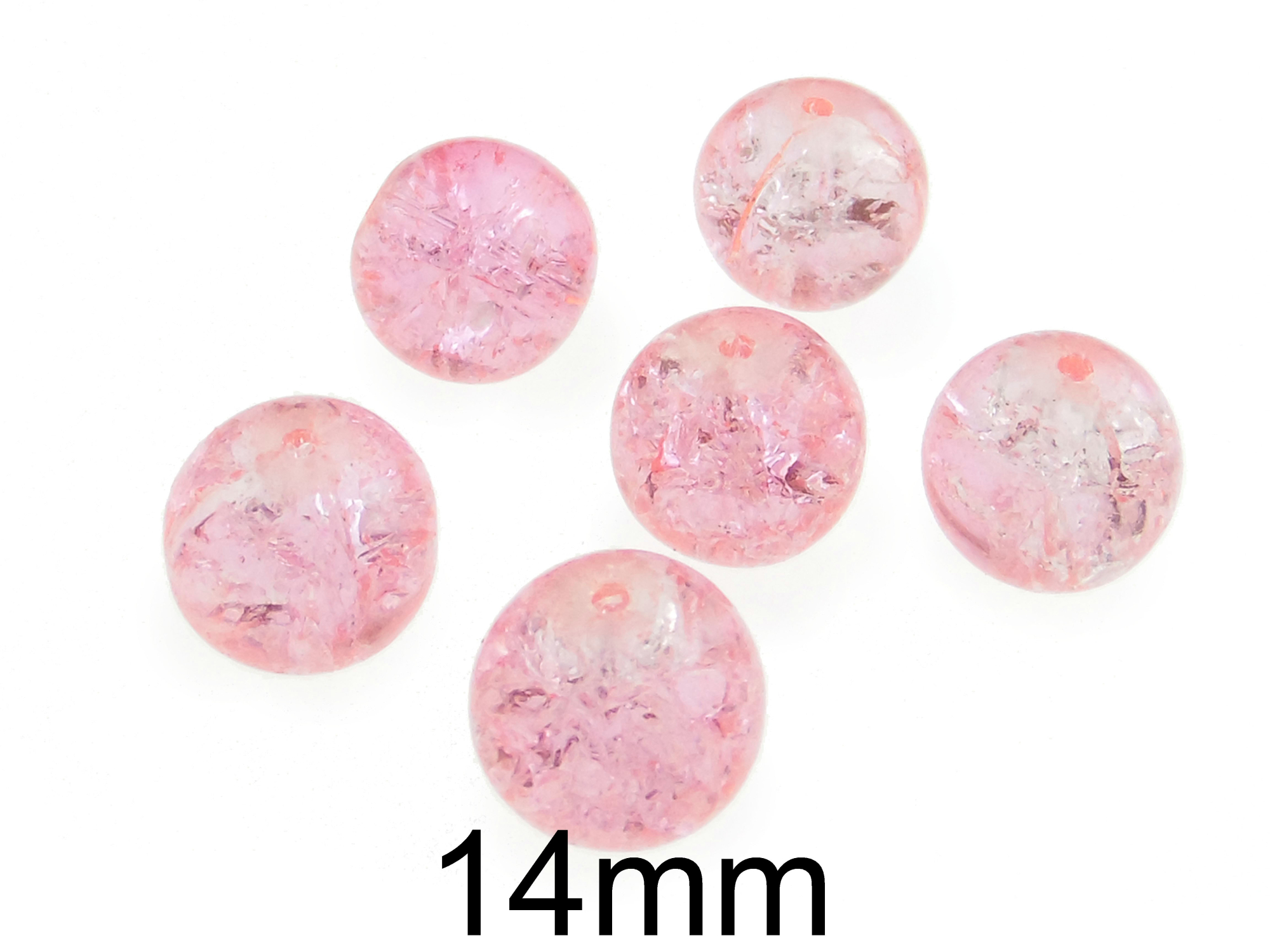 Margele crackle din sticla 14mm