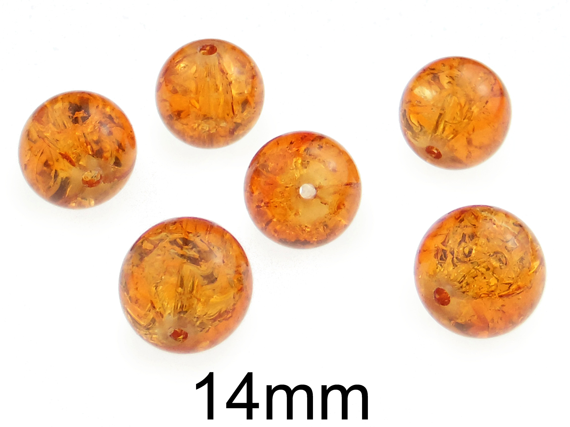 Margele crackle din sticla 14mm
