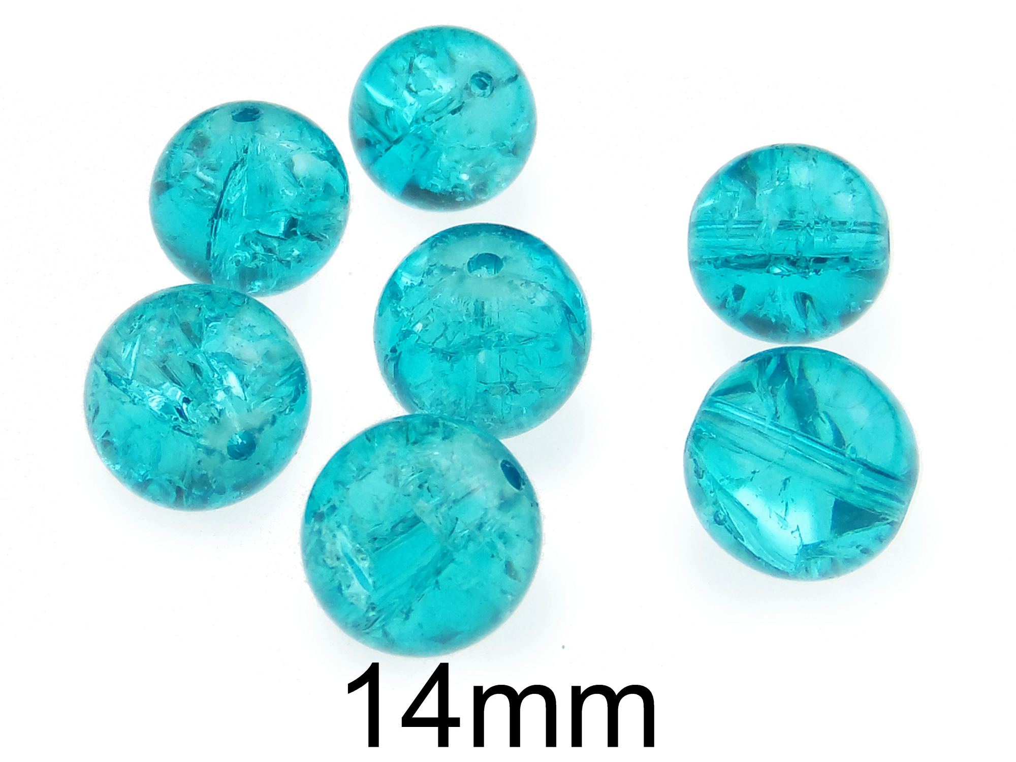 Margele crackle din sticla 14mm