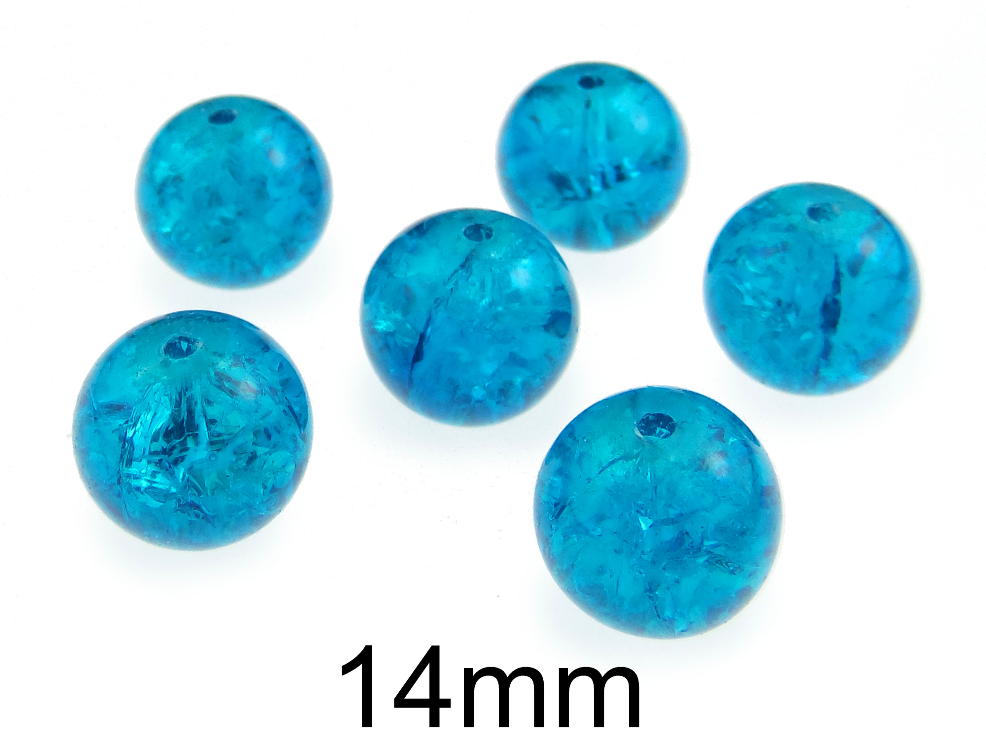 Margele crackle din sticla 14mm