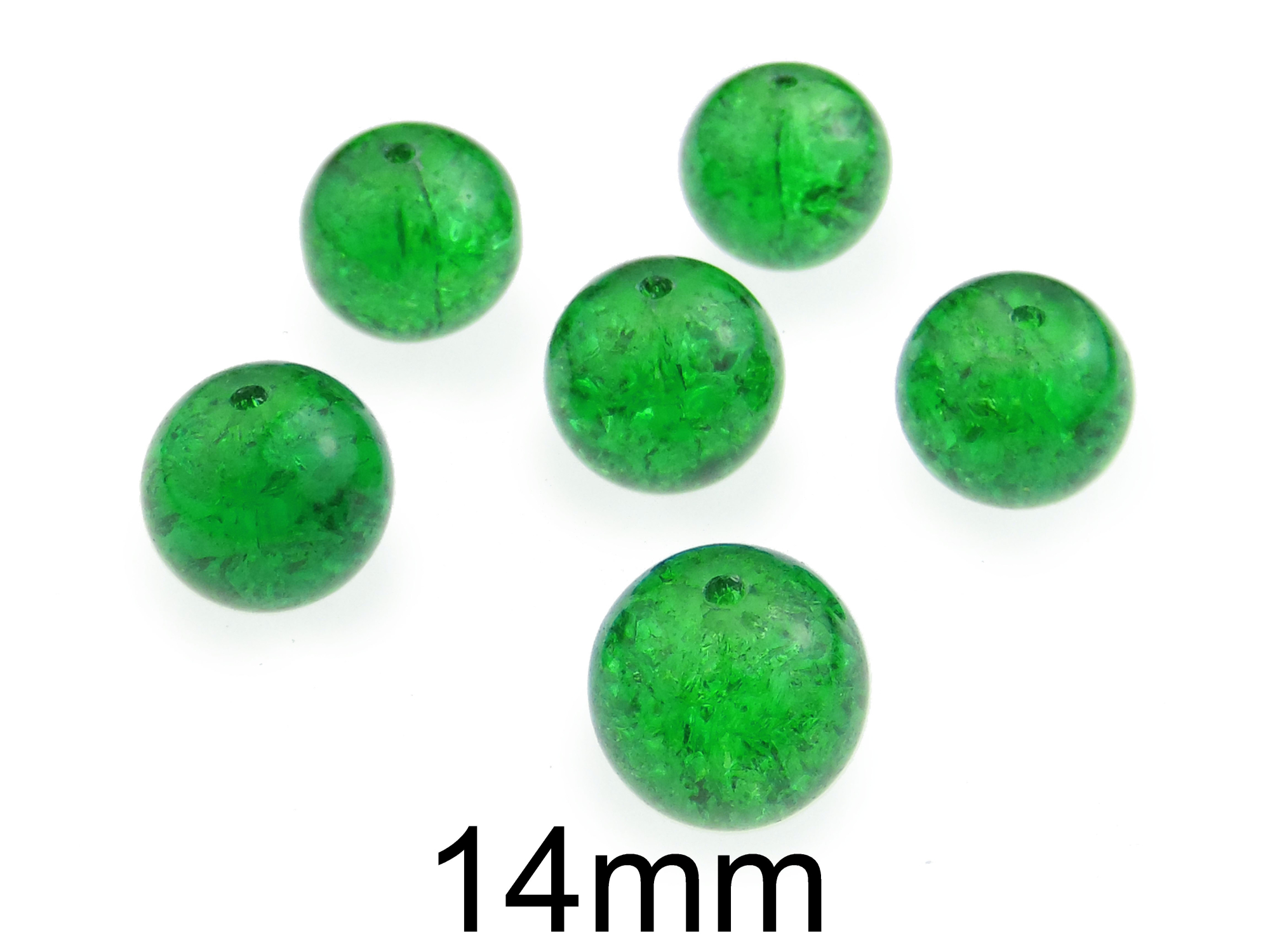 Margele crackle din sticla 14mm