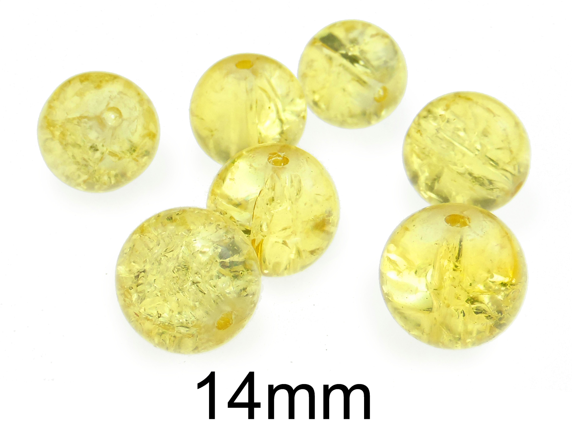 Margele crackle din sticla 14mm